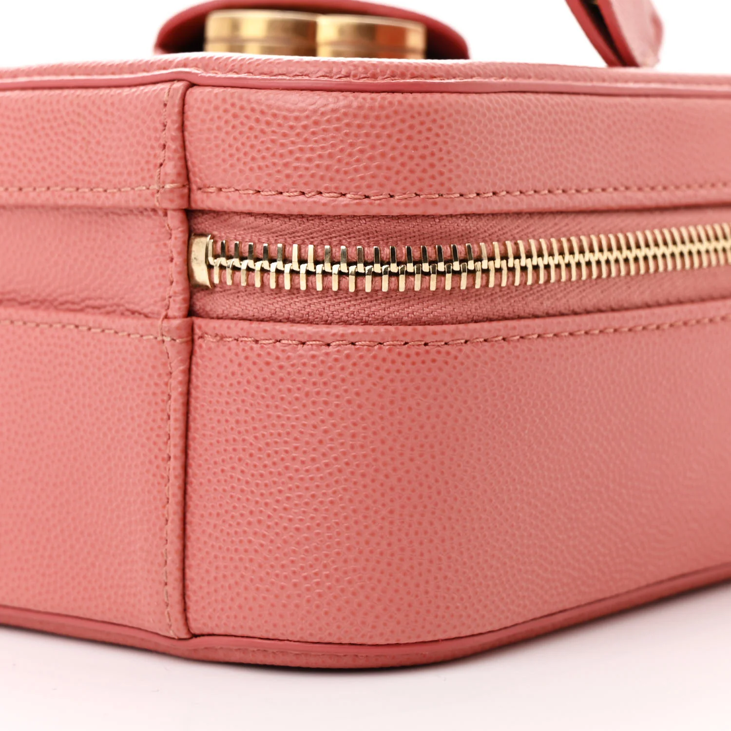 Caviar Quilted Medium CC Filigree Vanity Case Rose Pink - Image 11