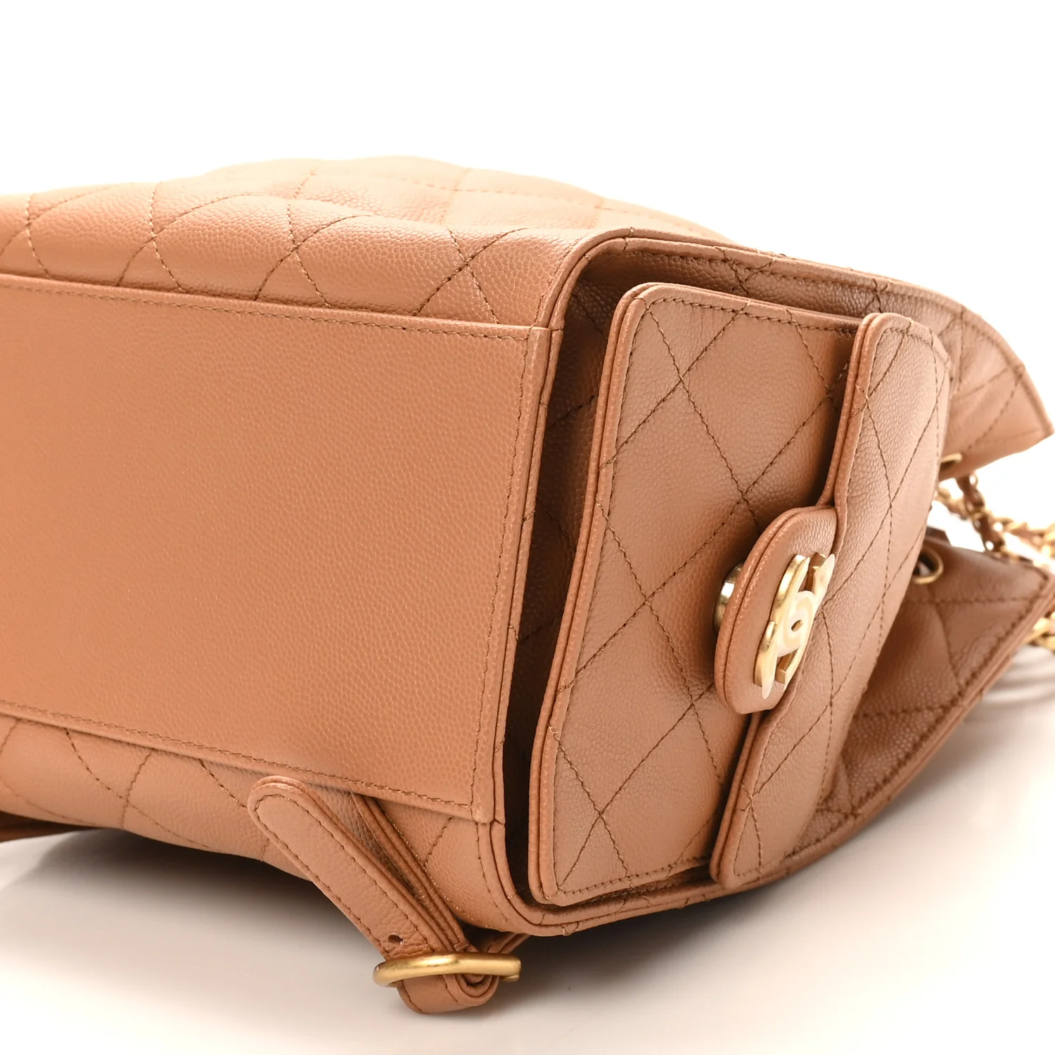 Caviar Quilted Medium Chanel 25 Backpack Brown - Image 10