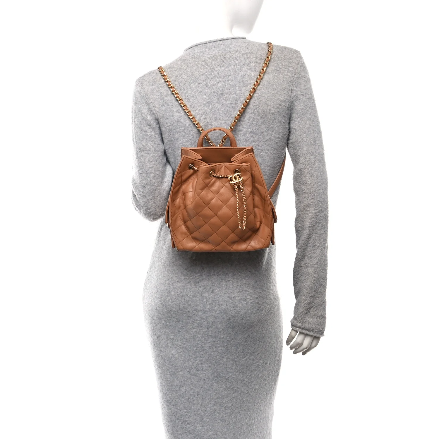Caviar Quilted Medium Chanel 25 Backpack Brown - Image 2
