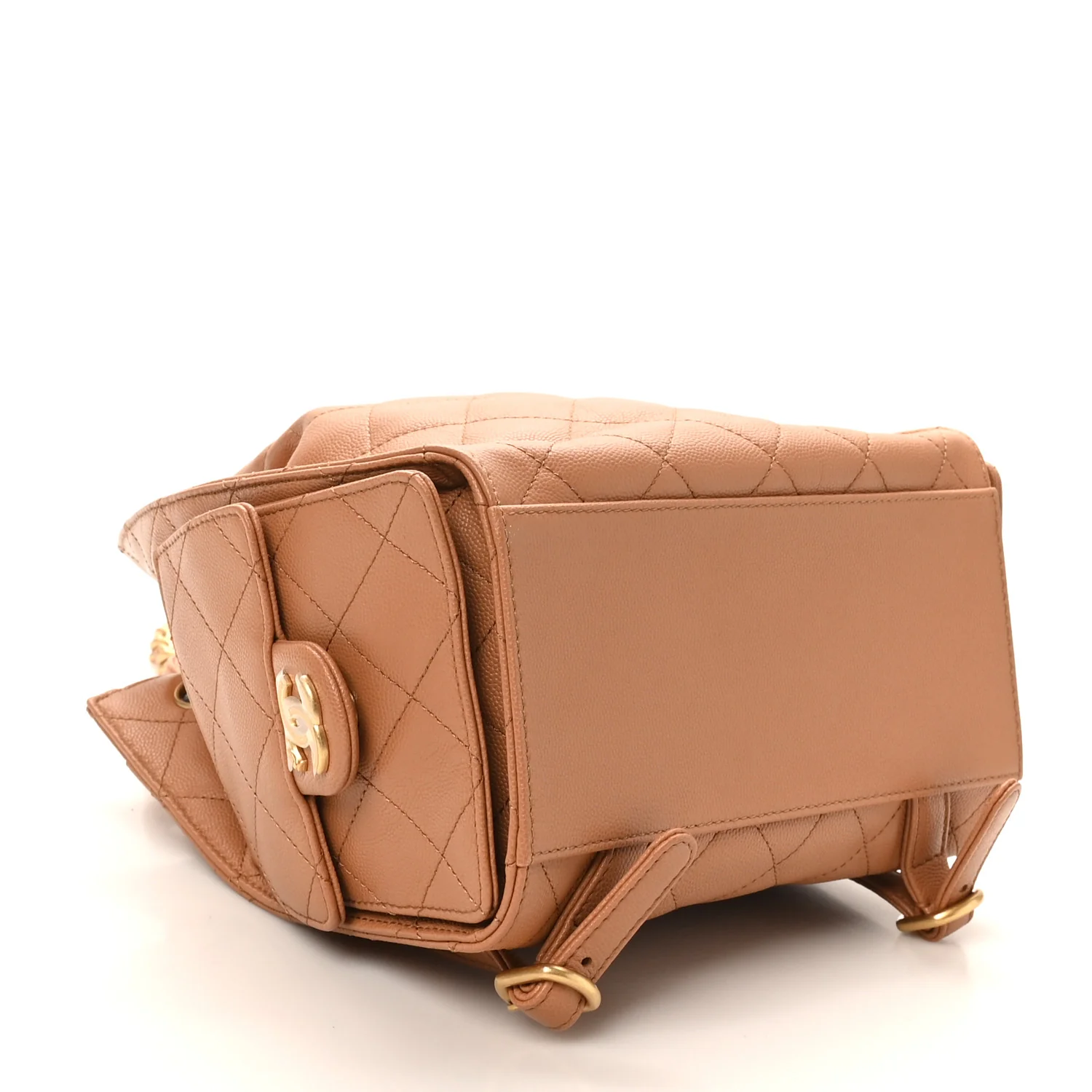 Caviar Quilted Medium Chanel 25 Backpack Brown - Image 4