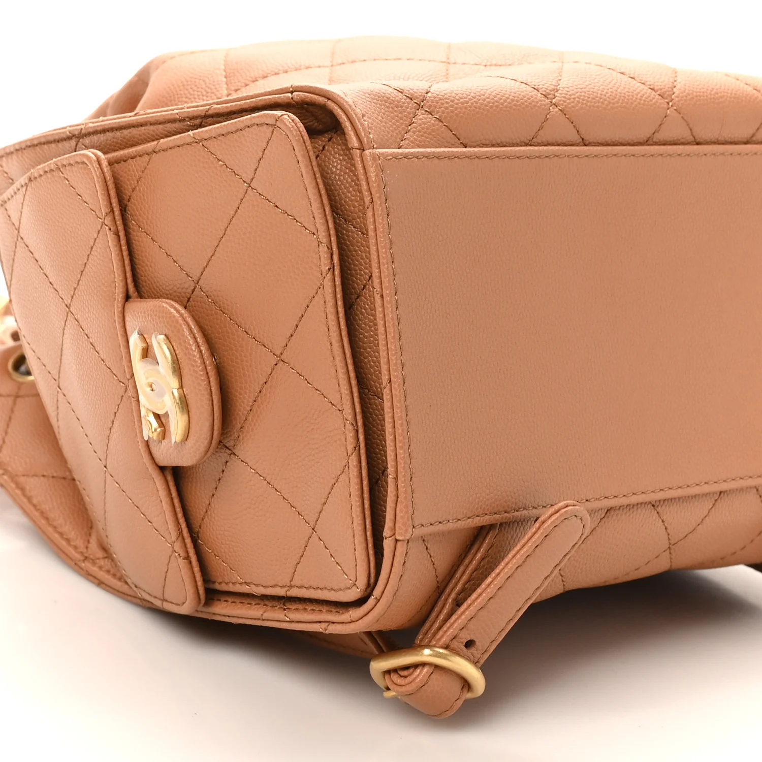 Caviar Quilted Medium Chanel 25 Backpack Brown - Image 9