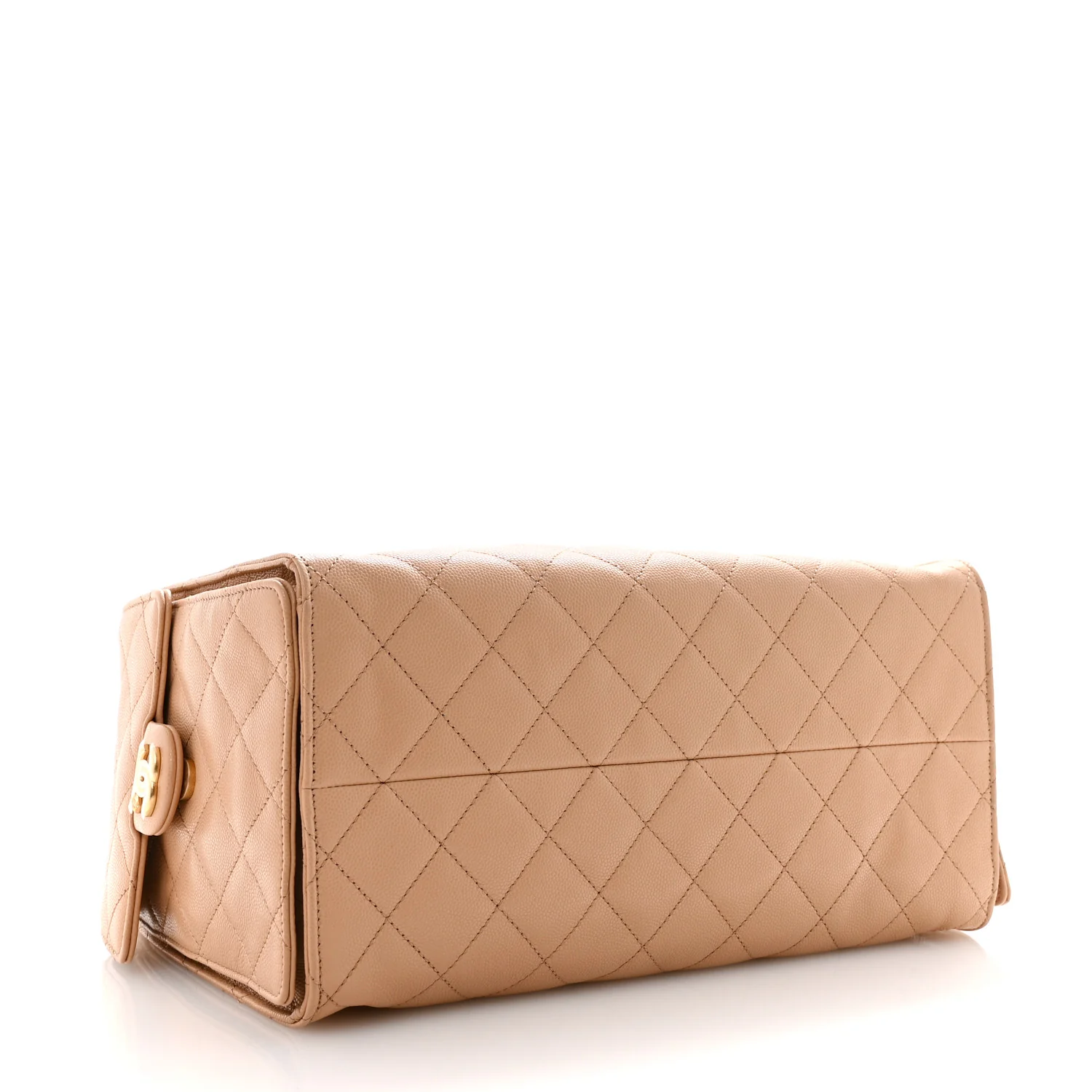 Caviar Quilted Medium Chanel 25 Handbag Beige - Image 5