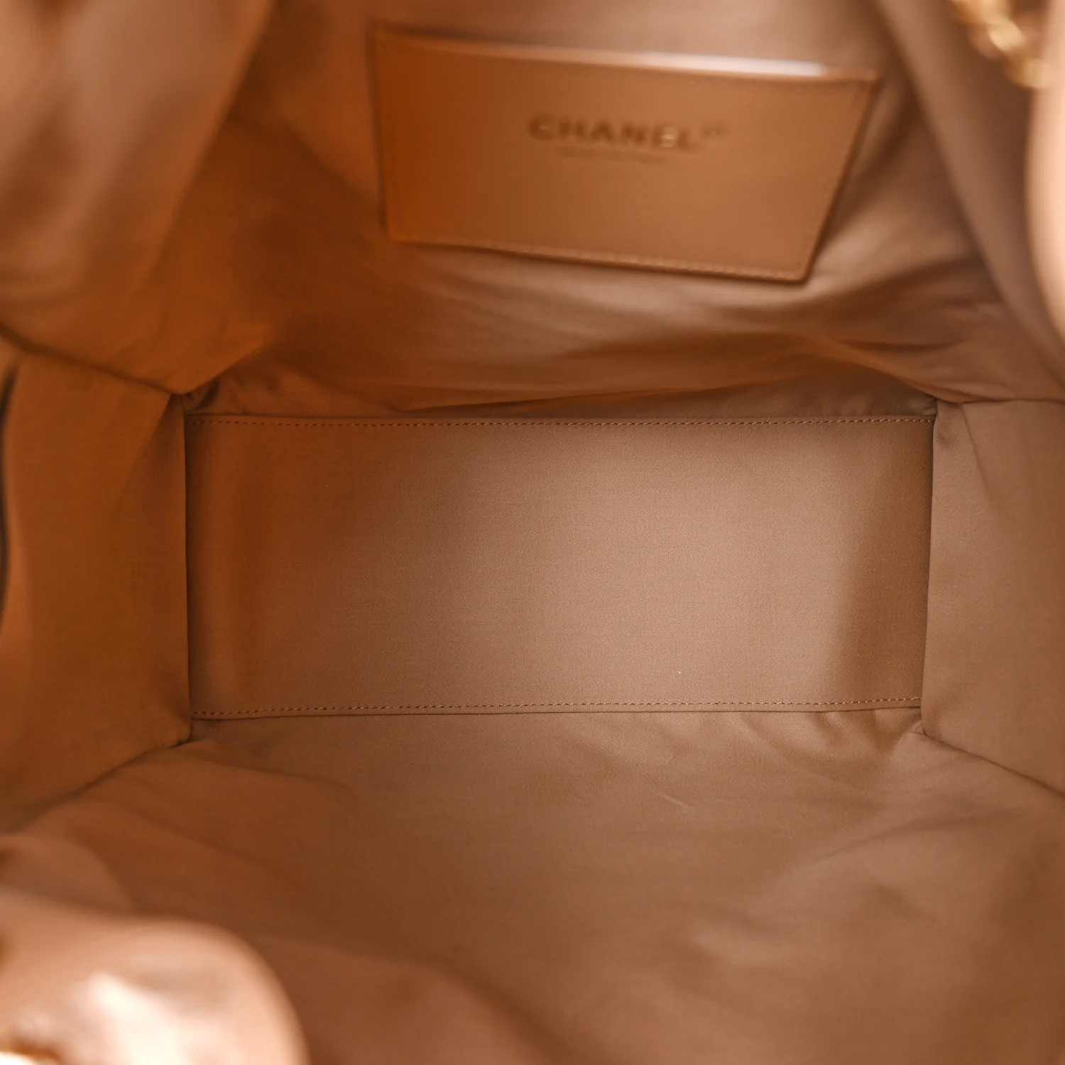 Caviar Quilted Medium Chanel 25 Handbag Beige - Image 6