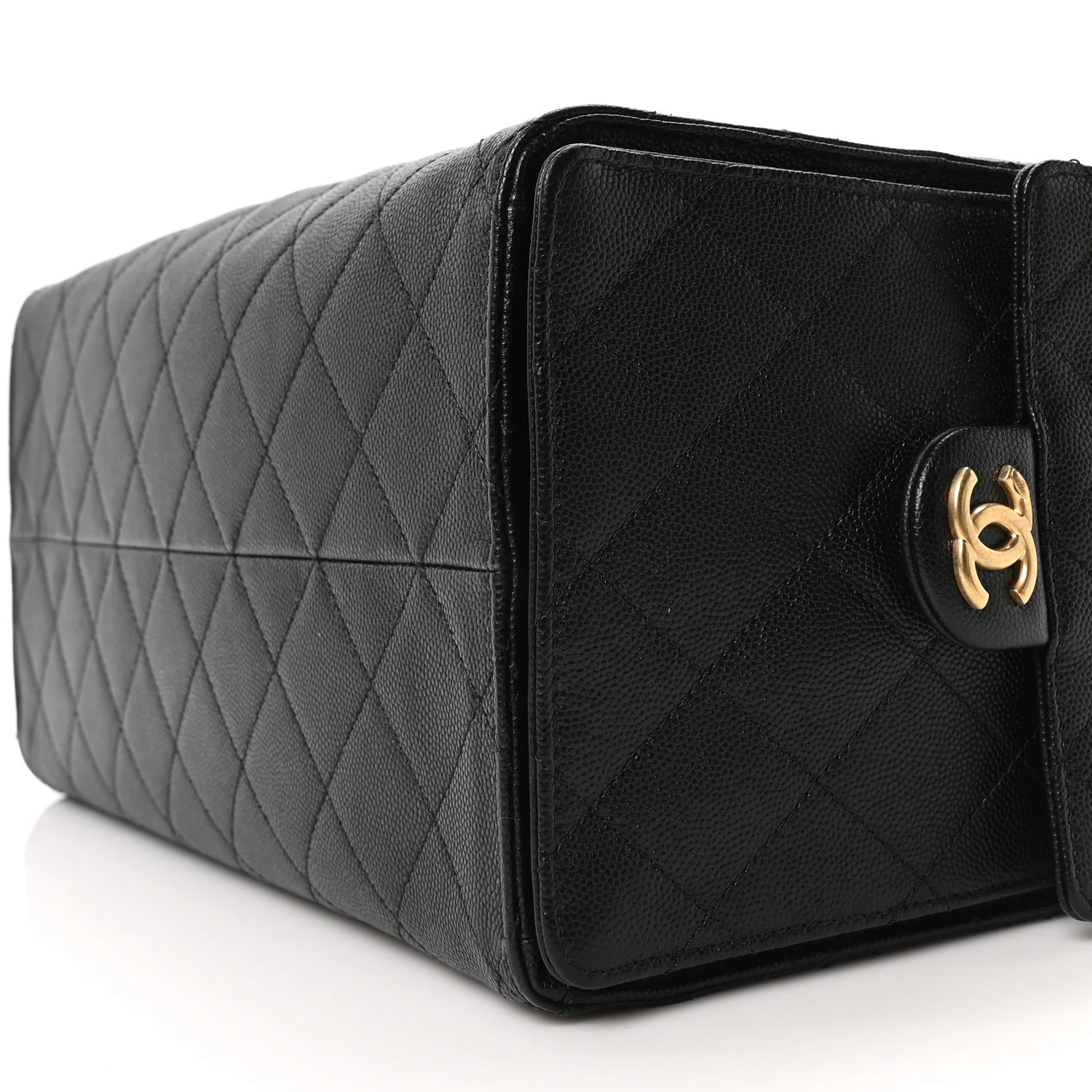 Caviar Quilted Medium Chanel 25 Handbag Black - Image 11