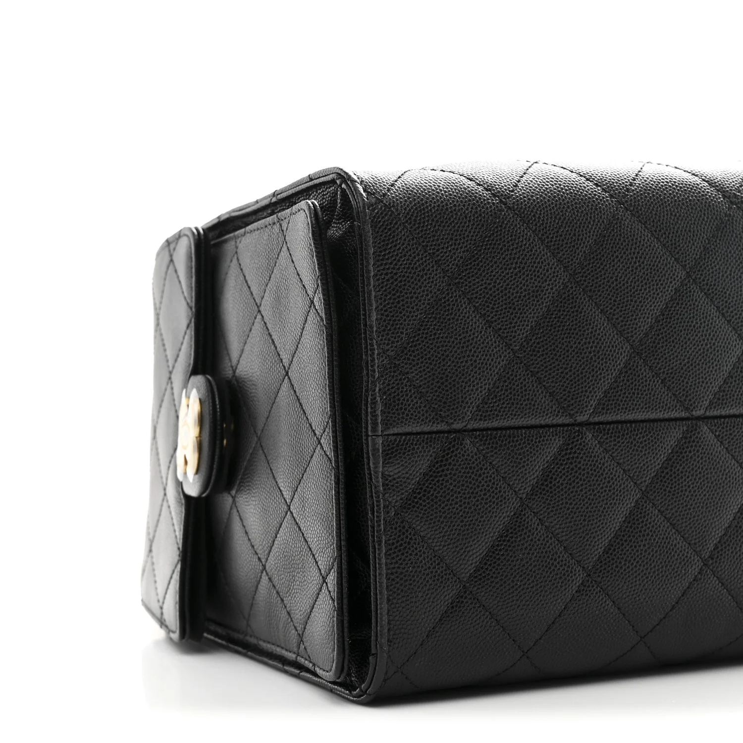 Caviar Quilted Medium Chanel 25 Handbag Black - Image 11