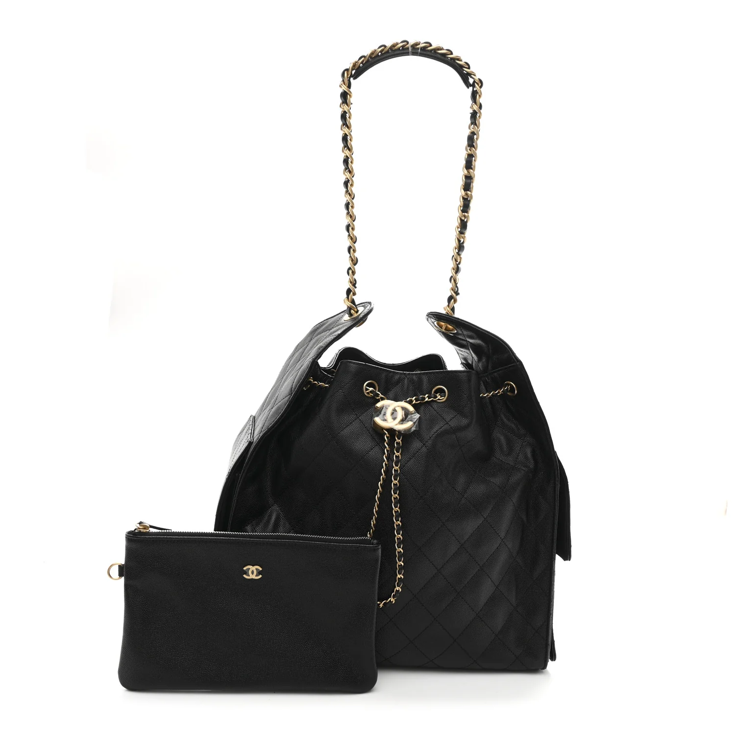 Caviar Quilted Medium Chanel 25 Handbag Black - Image 3