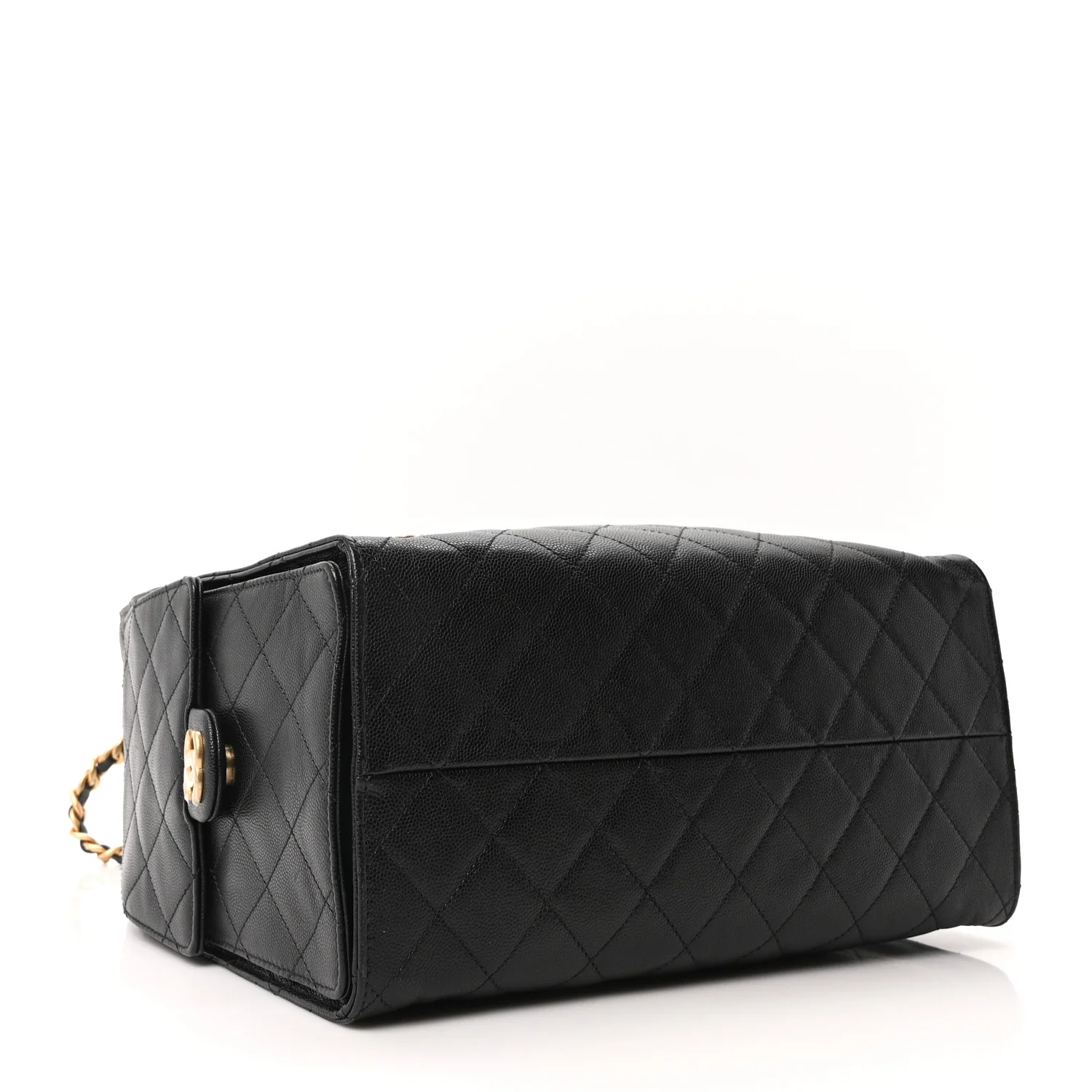 Caviar Quilted Medium Chanel 25 Handbag Black - Image 5