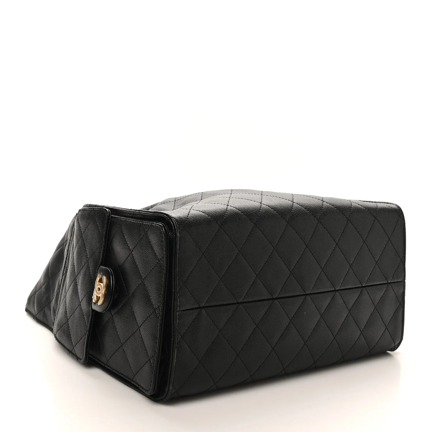 Caviar Quilted Medium Chanel 25 Handbag Black - Image 5