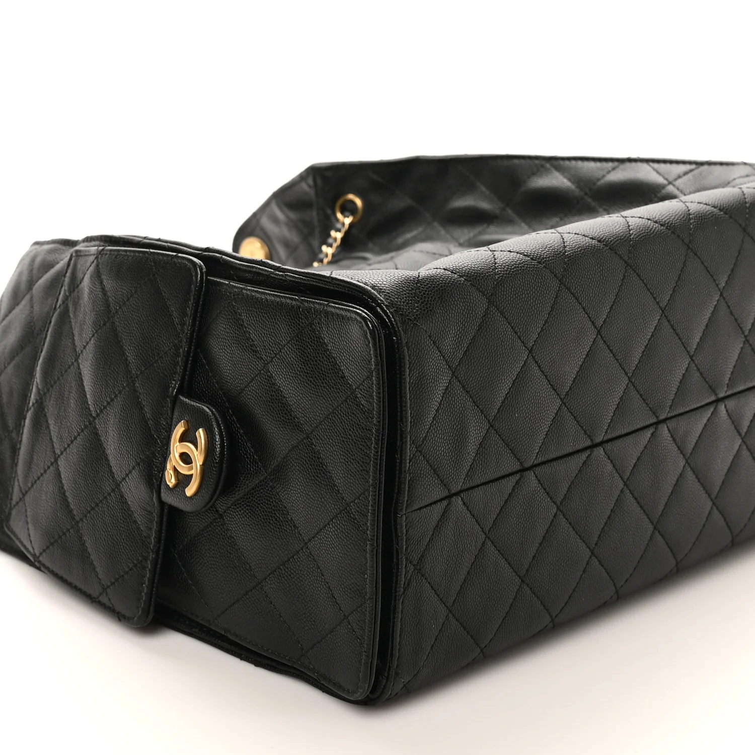 Caviar Quilted Medium Chanel 25 Handbag Black - Image 10