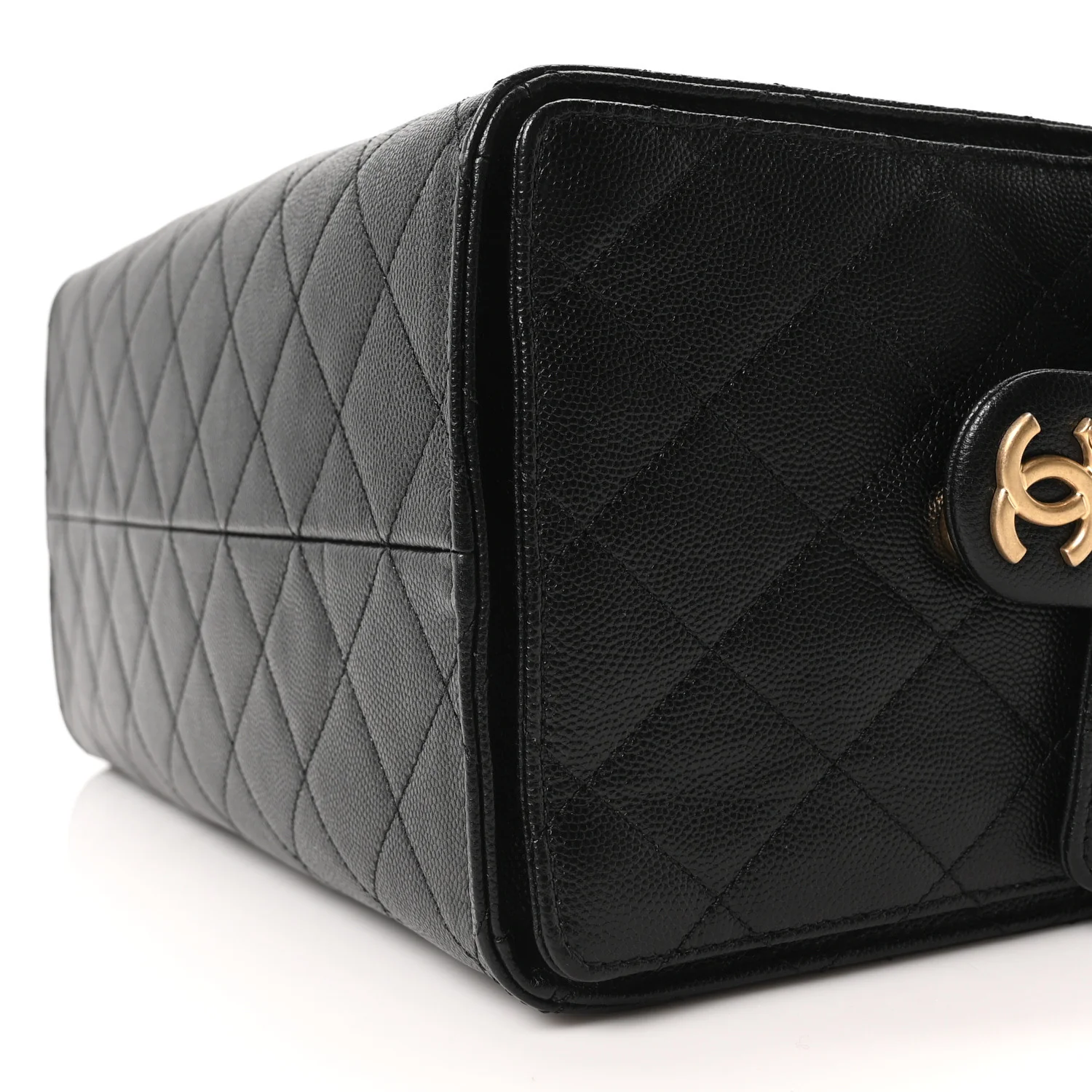Caviar Quilted Medium Chanel 25 Handbag Black - Image 11