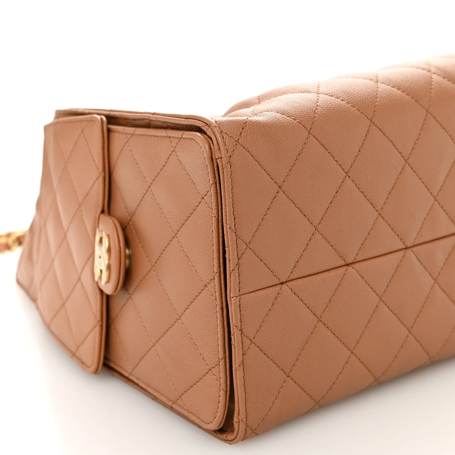 Caviar Quilted Medium Chanel 25 Handbag Brown - Image 10