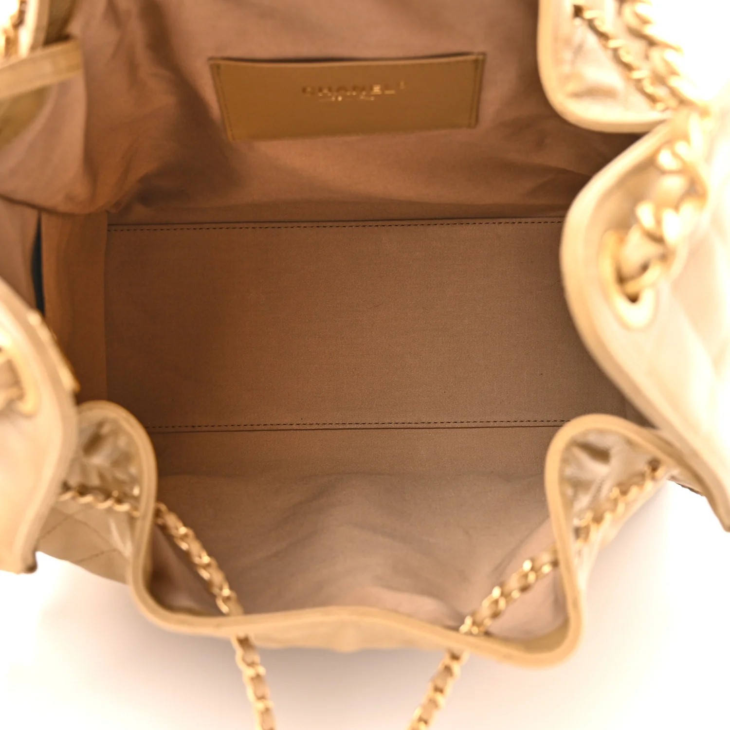 Caviar Quilted Medium Chanel 25 Handbag Dark Beige - Image 6