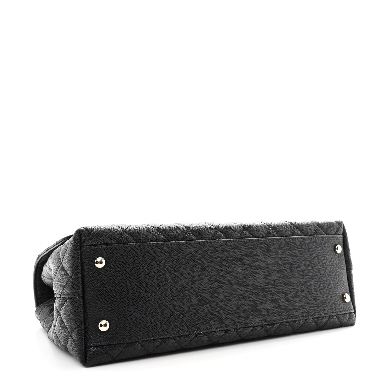 Caviar Quilted Medium Coco Handle Flap Black - Image 4