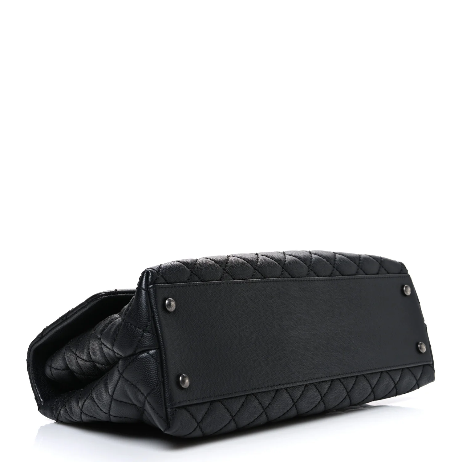 Caviar Quilted Medium Coco Handle Flap Black - Image 4