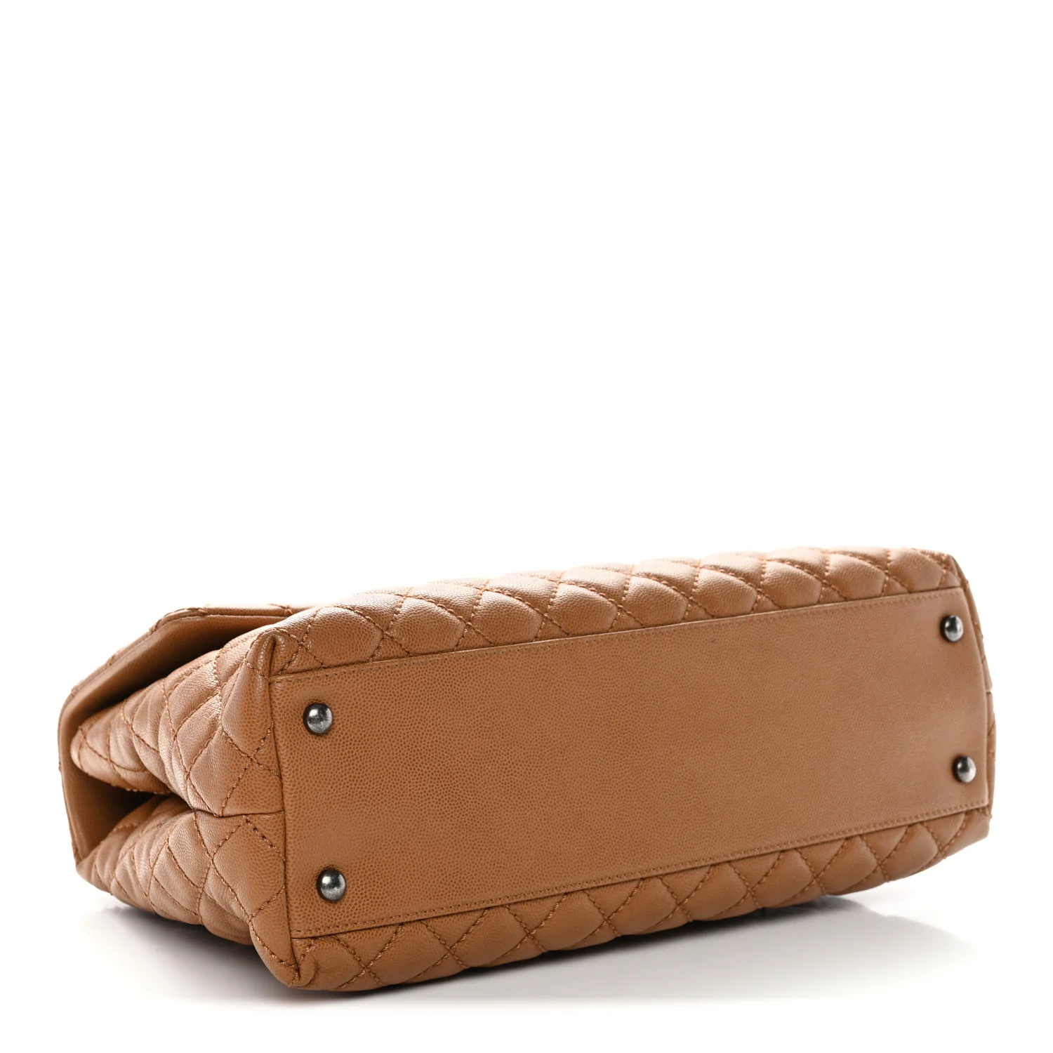 Caviar Quilted Medium Coco Handle Flap Camel - Image 4