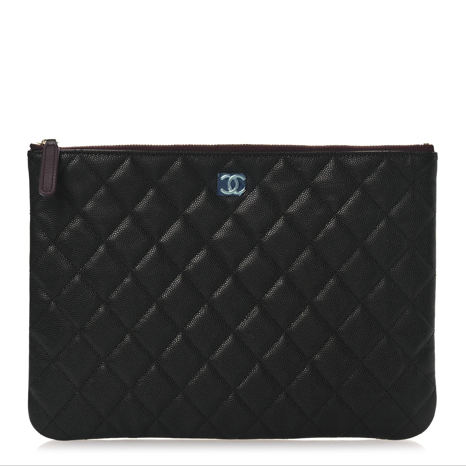 Caviar Quilted Medium Cosmetic Case Black
