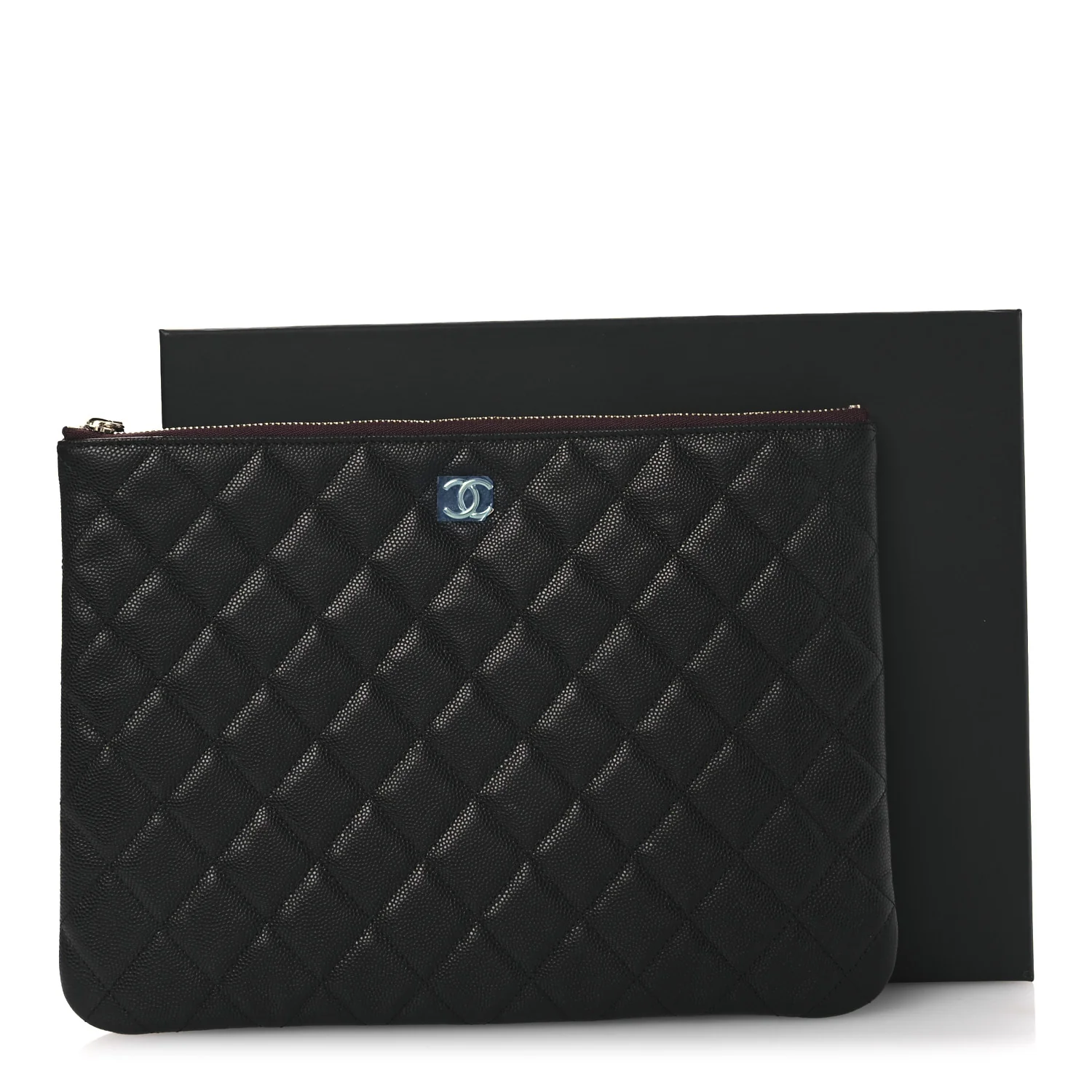Caviar Quilted Medium Cosmetic Case Black - Image 3