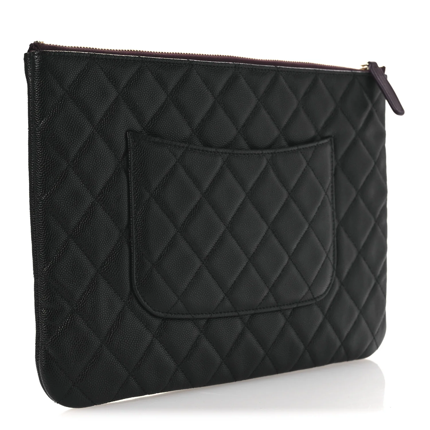 Caviar Quilted Medium Cosmetic Case Black - Image 4