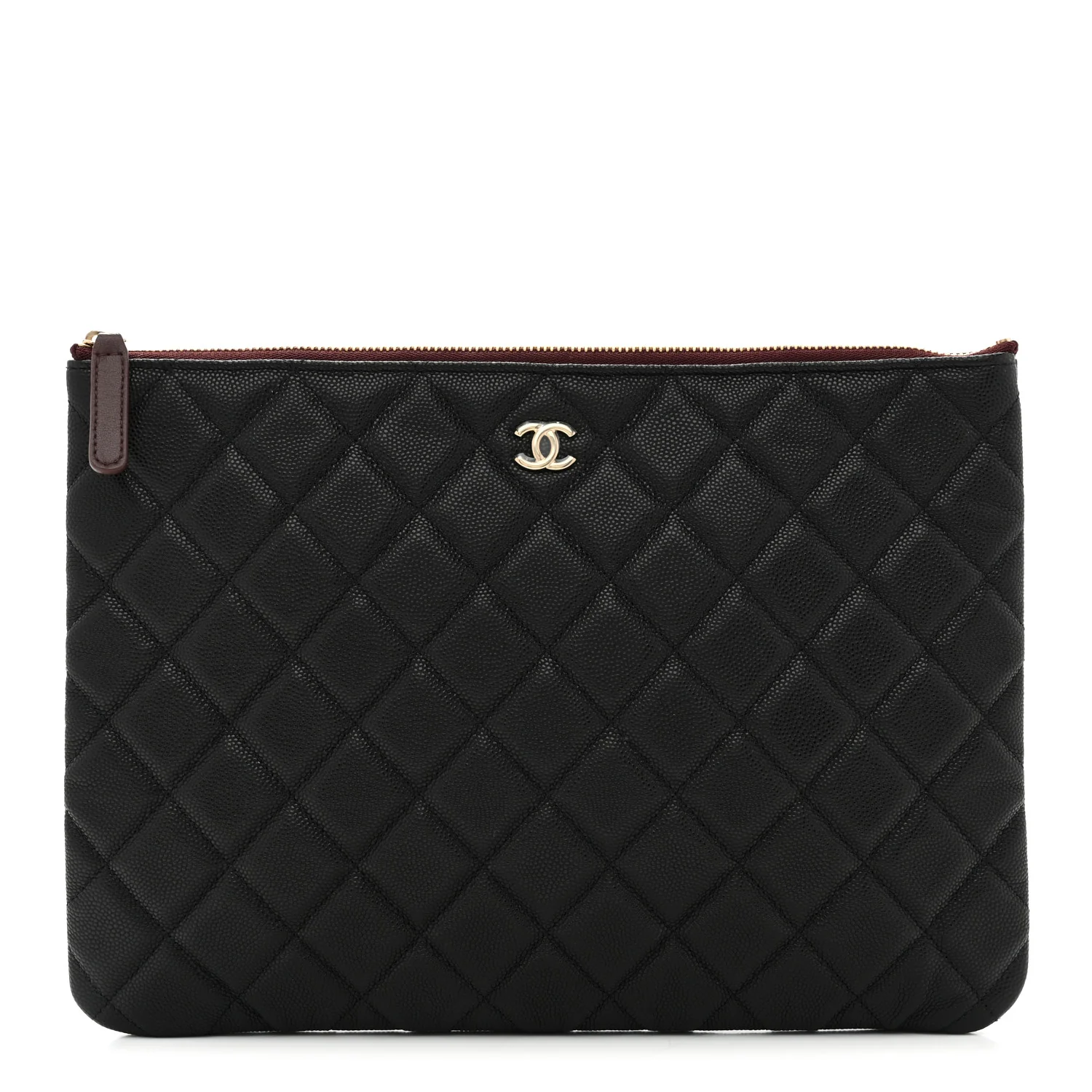 Caviar Quilted Medium Cosmetic Case Black