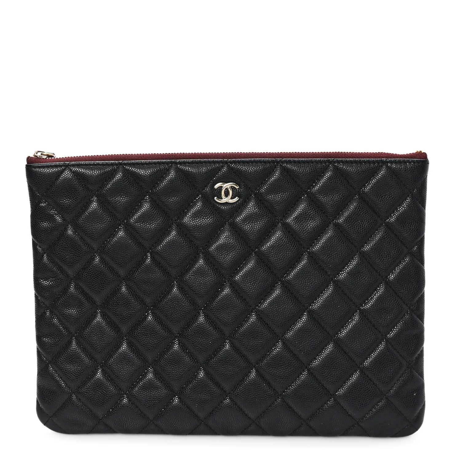 Caviar Quilted Medium Cosmetic Case Black