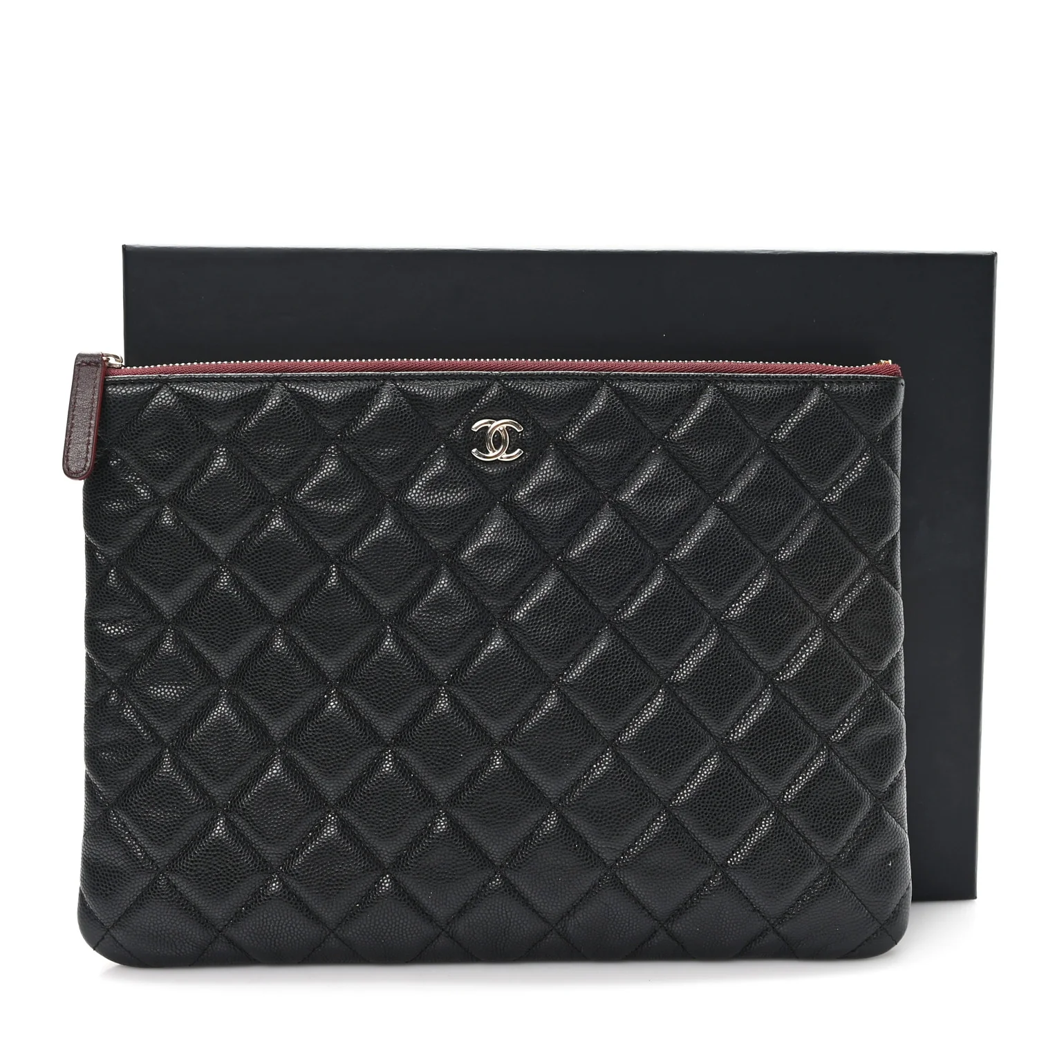 Caviar Quilted Medium Cosmetic Case Black - Image 8