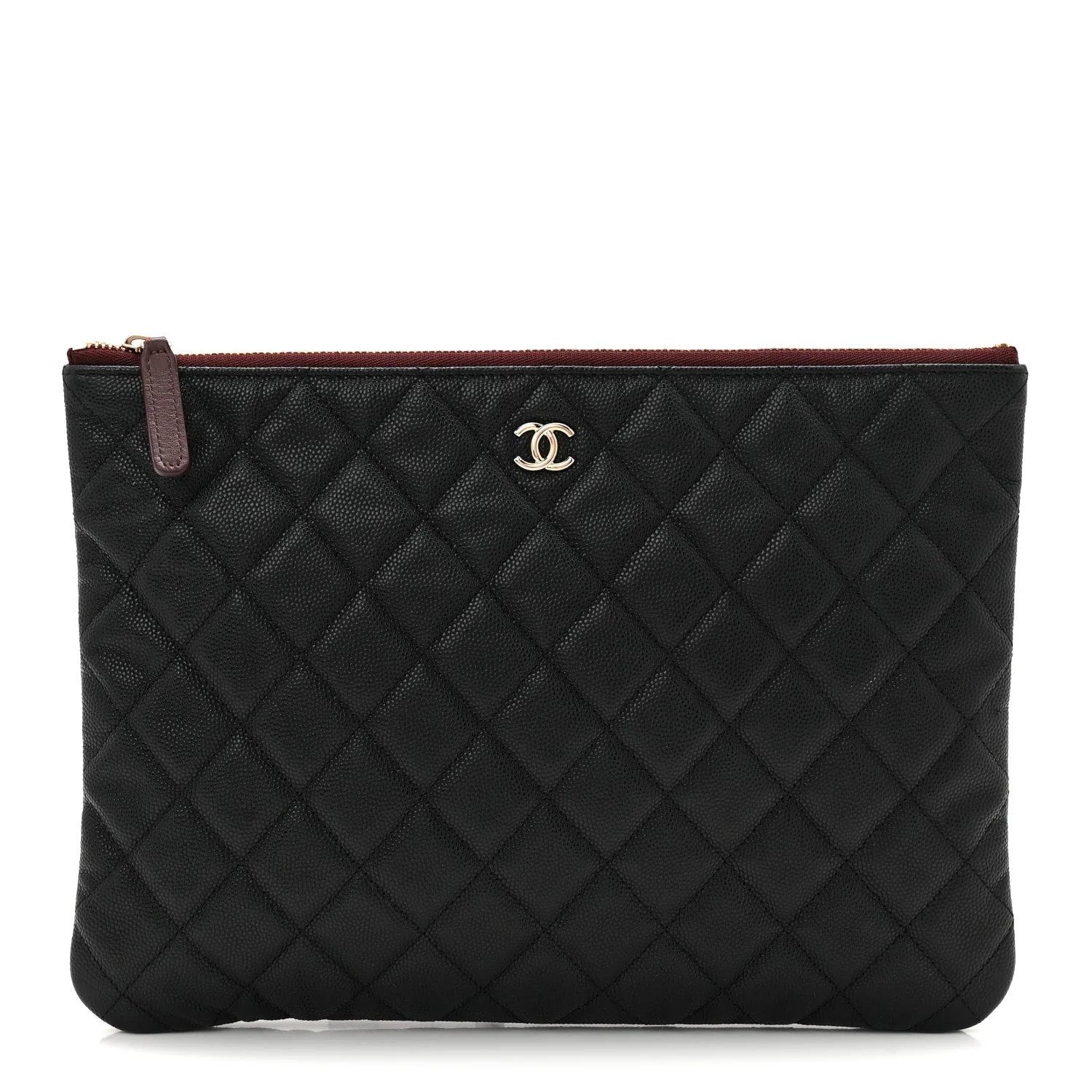 Caviar Quilted Medium Cosmetic Case Black