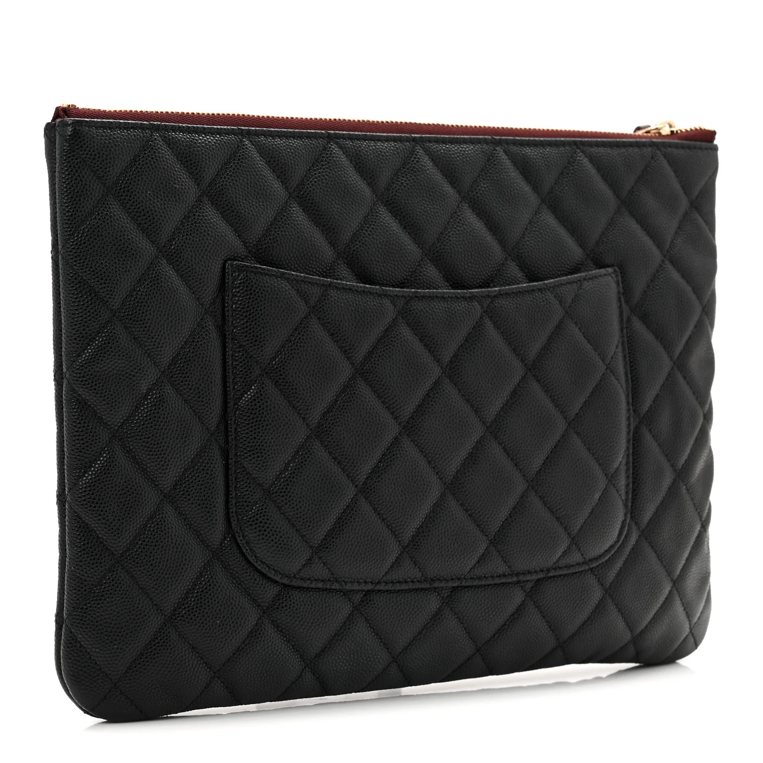 Caviar Quilted Medium Cosmetic Case Black - Image 3