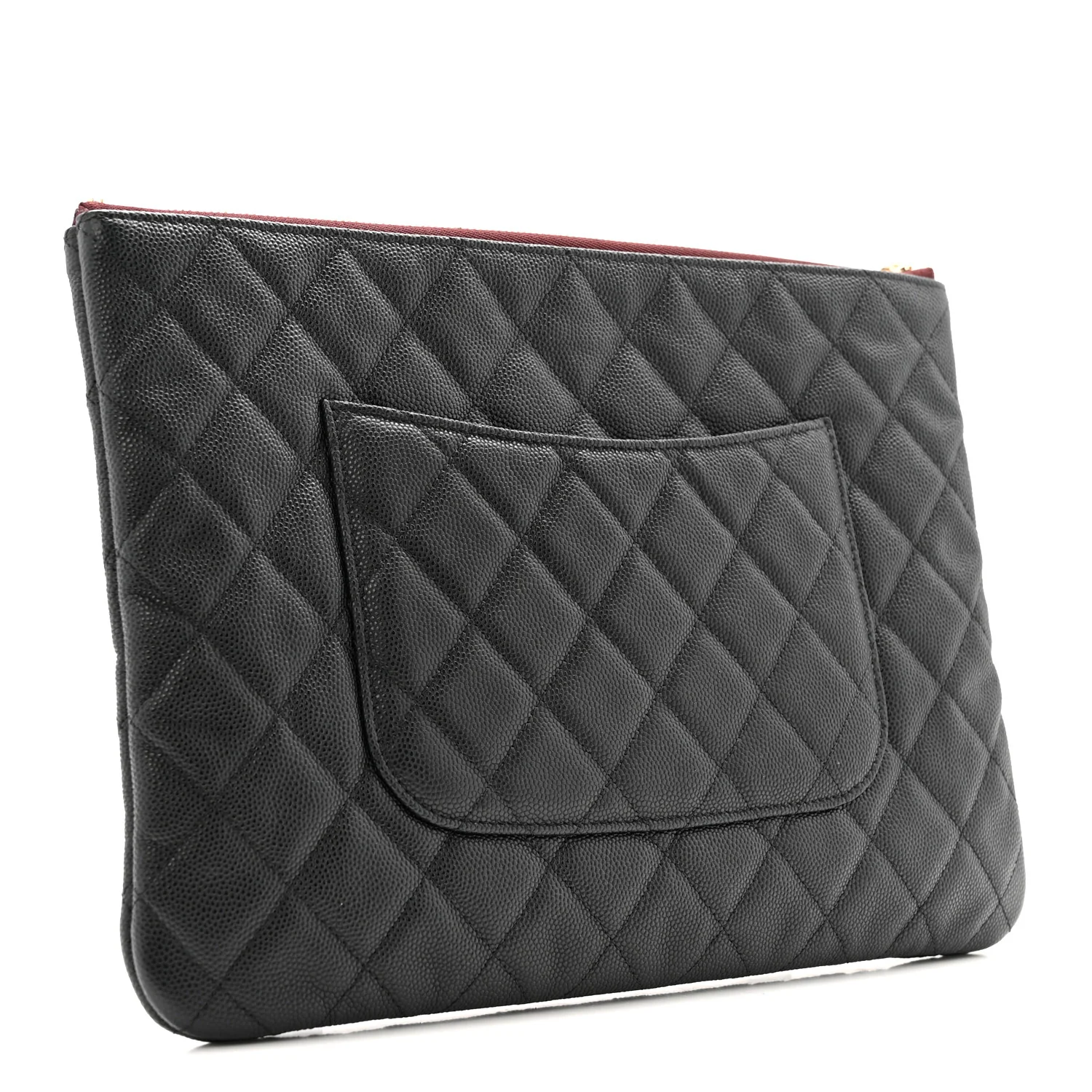 Caviar Quilted Medium Cosmetic Case Black - Image 6