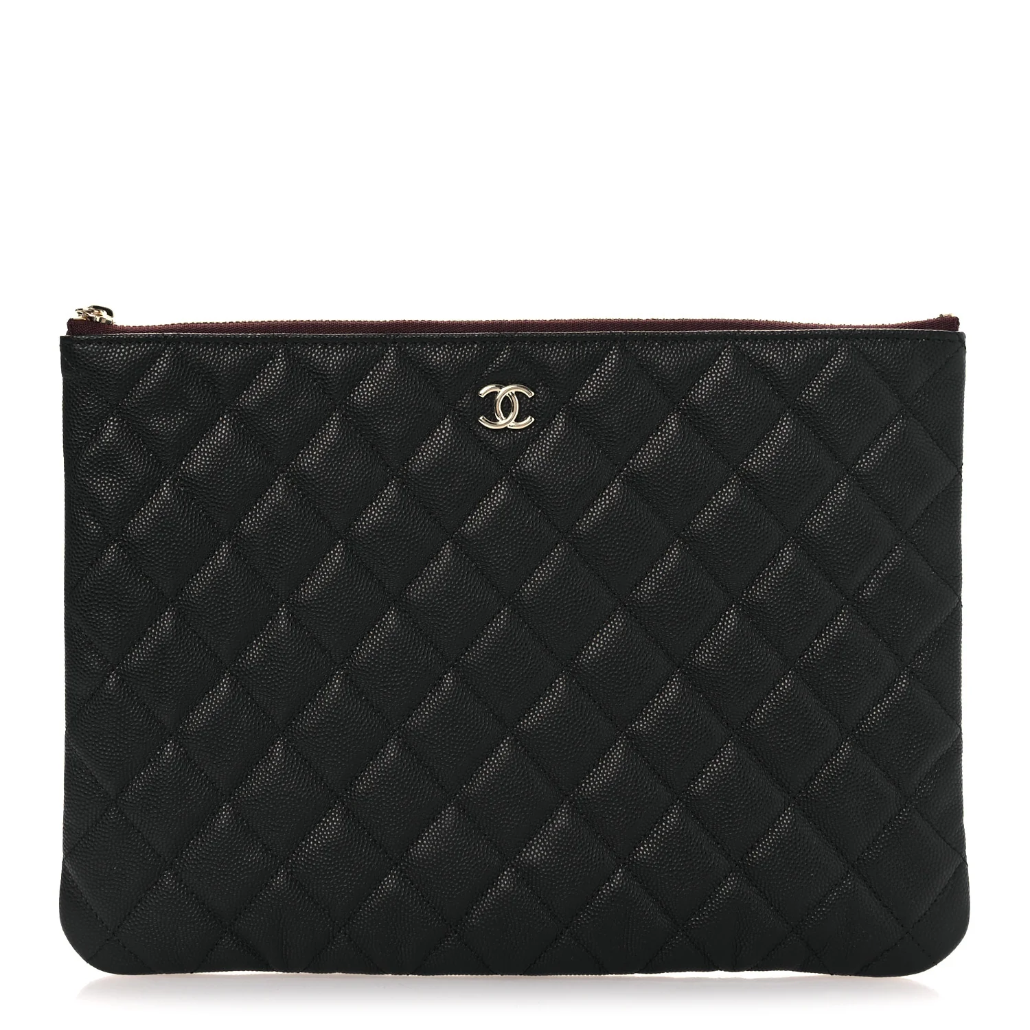 Caviar Quilted Medium Cosmetic Case Black