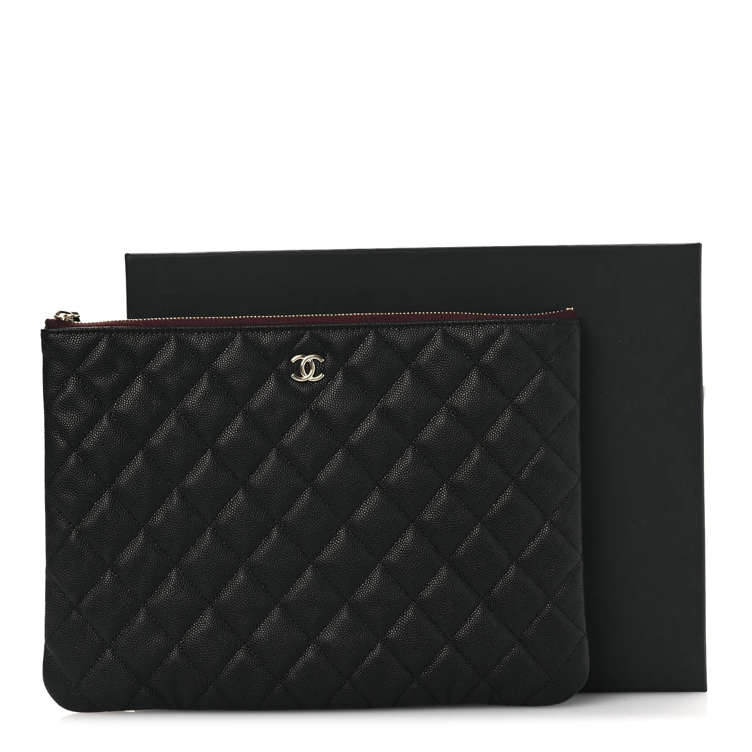 Caviar Quilted Medium Cosmetic Case Black - Image 8