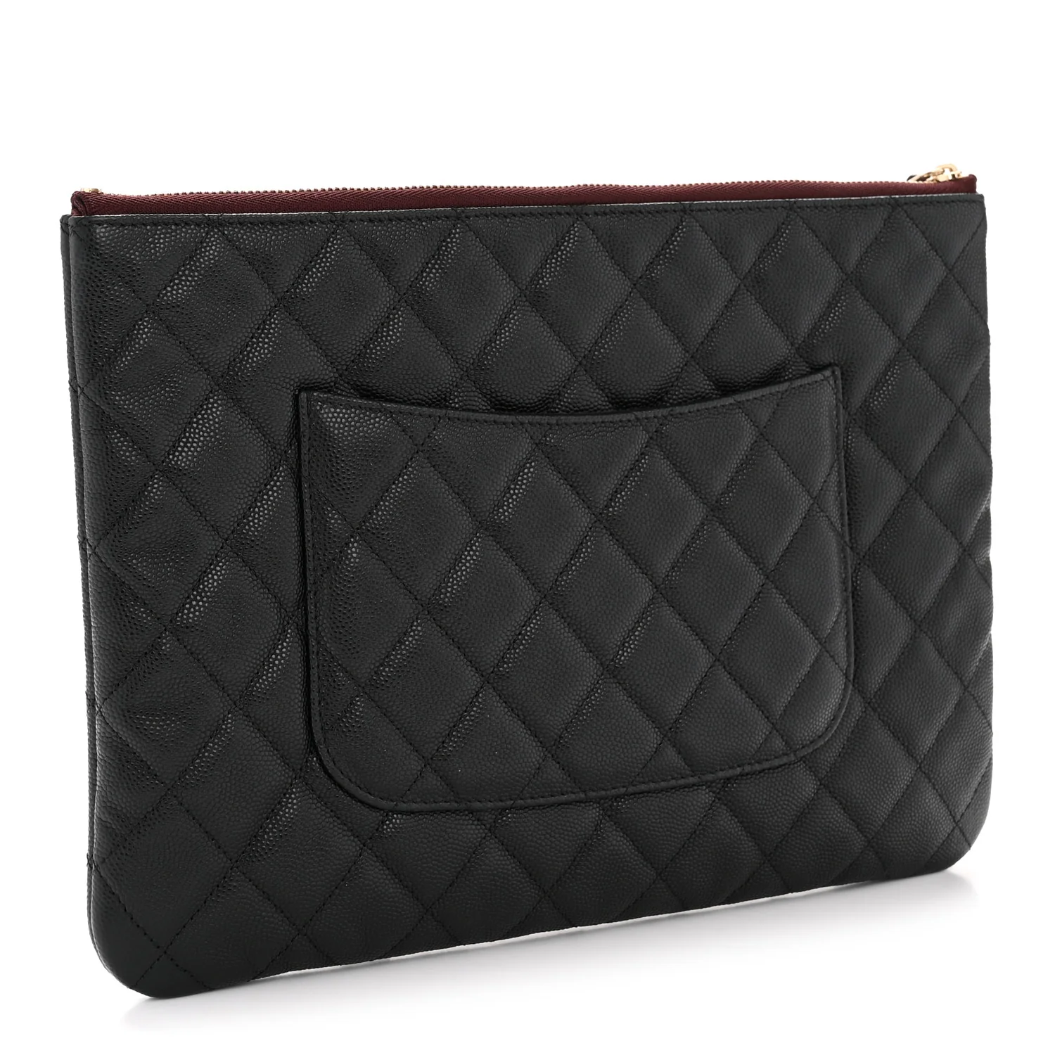 Caviar Quilted Medium Cosmetic Case Black - Image 3
