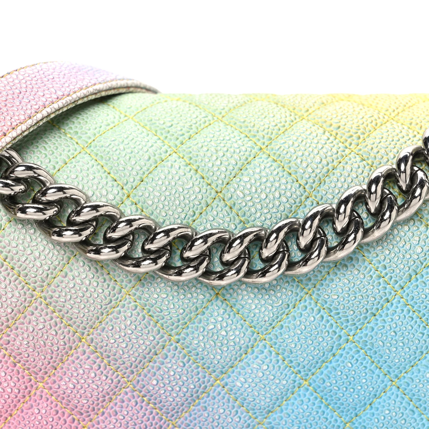 Caviar Quilted Medium Cuba Rainbow Boy Flap Multicolor - Image 8