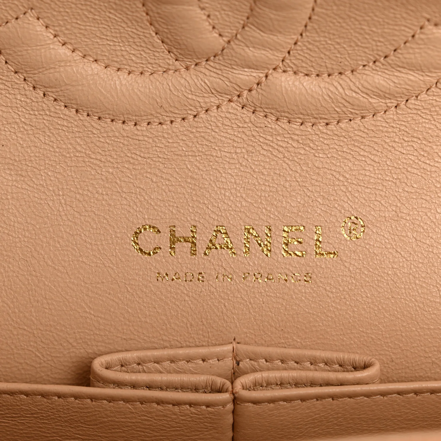 Caviar Quilted Medium Double Flap Beige Clair - Image 6