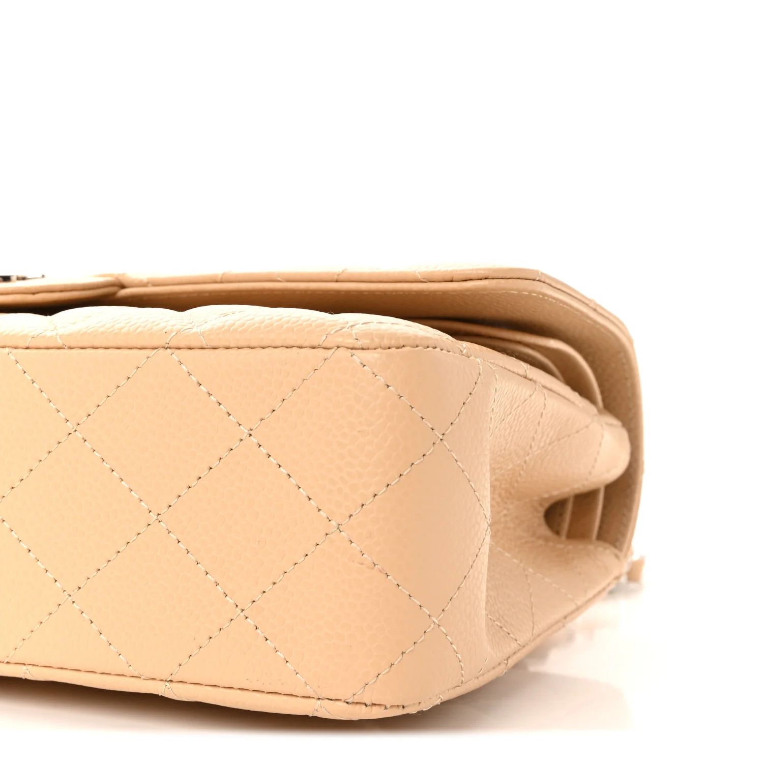 Caviar Quilted Medium Double Flap Beige Clair - Image 10
