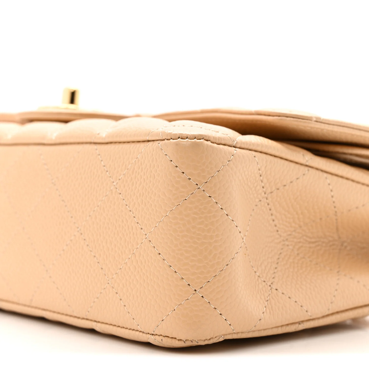 Caviar Quilted Medium Double Flap Beige Clair - Image 10