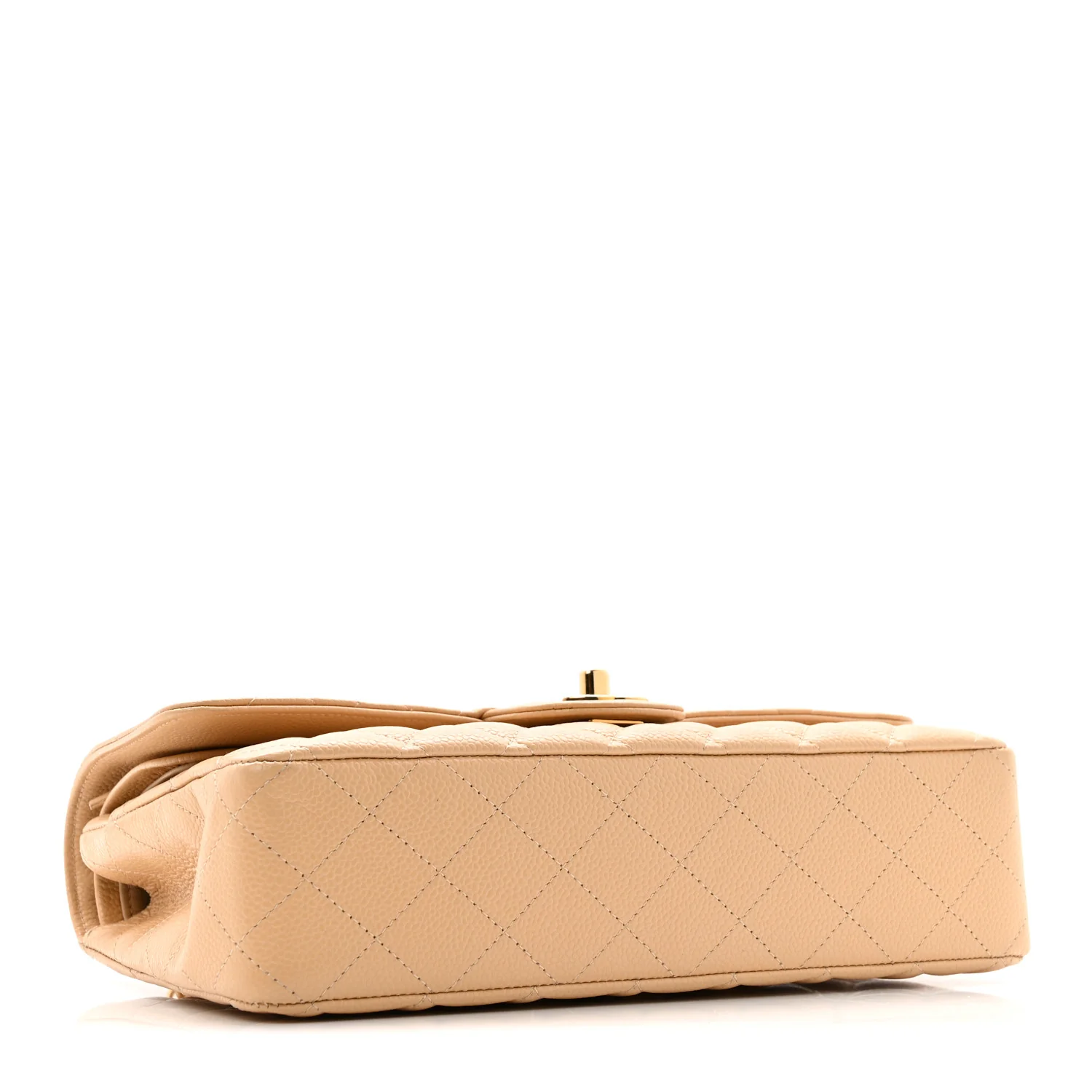 Caviar Quilted Medium Double Flap Beige Clair - Image 4