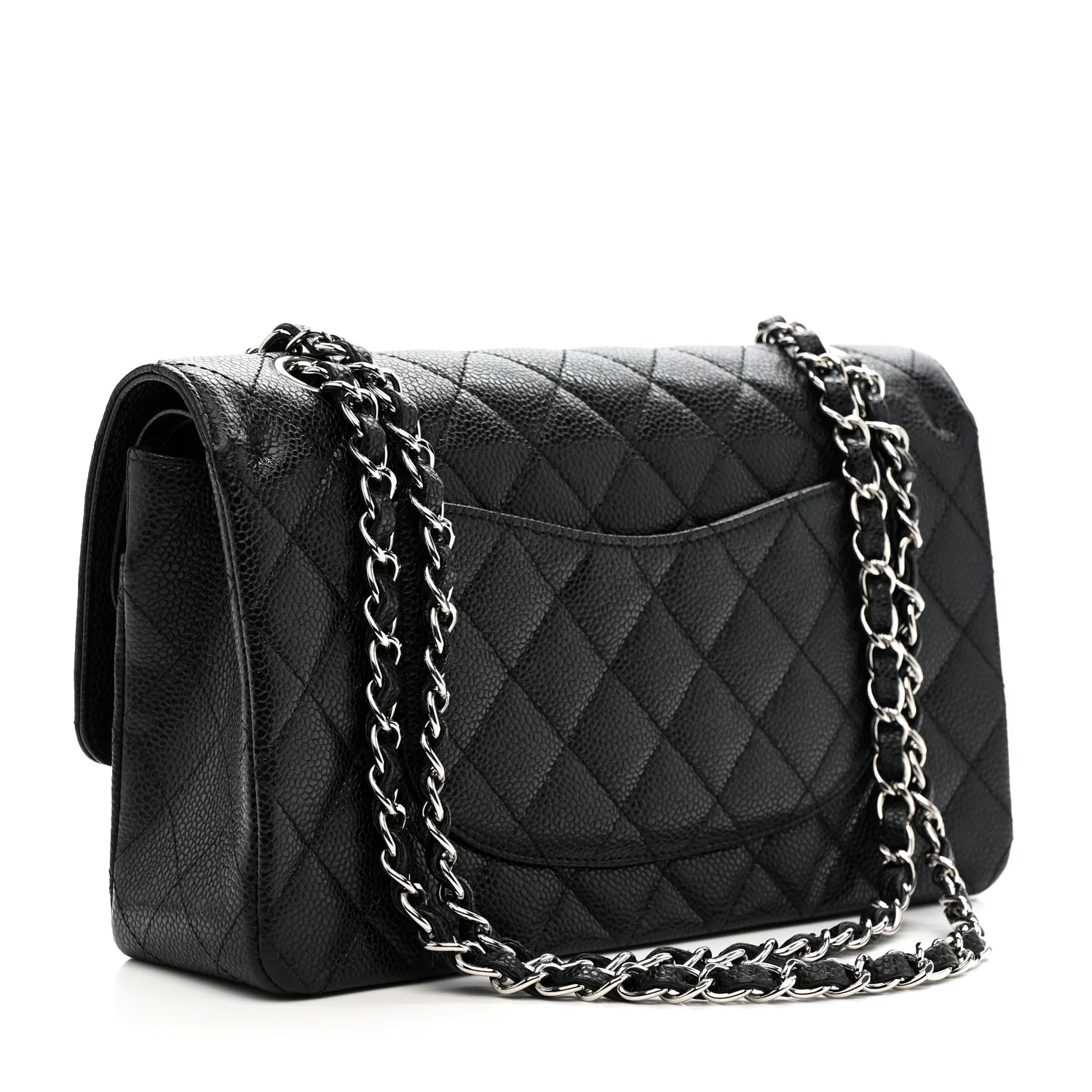 Caviar Quilted Medium Double Flap Black - Image 3