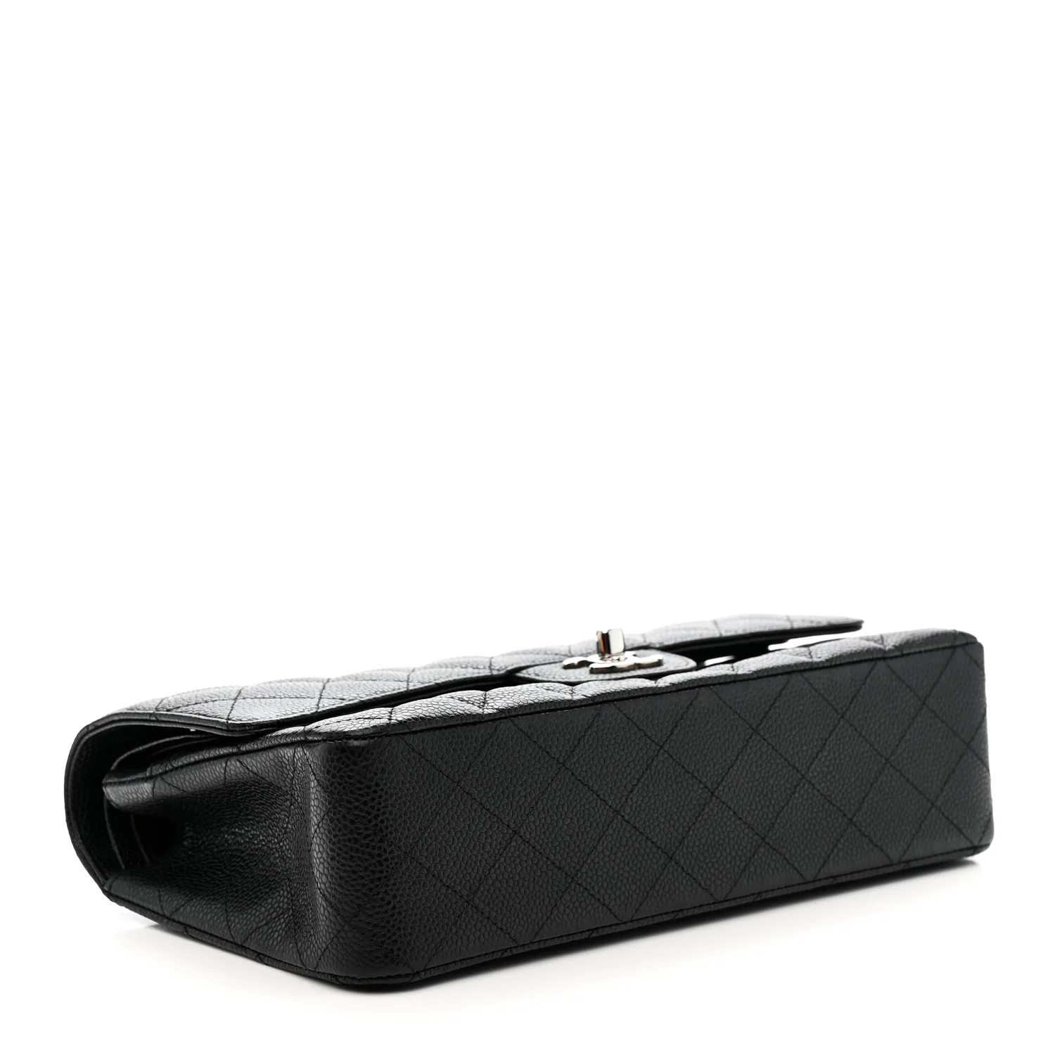 Caviar Quilted Medium Double Flap Black - Image 4