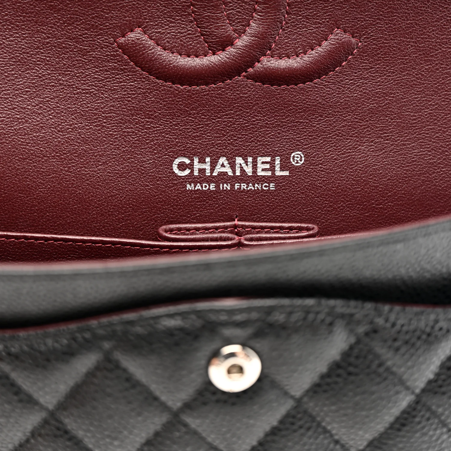 Caviar Quilted Medium Double Flap Black - Image 6