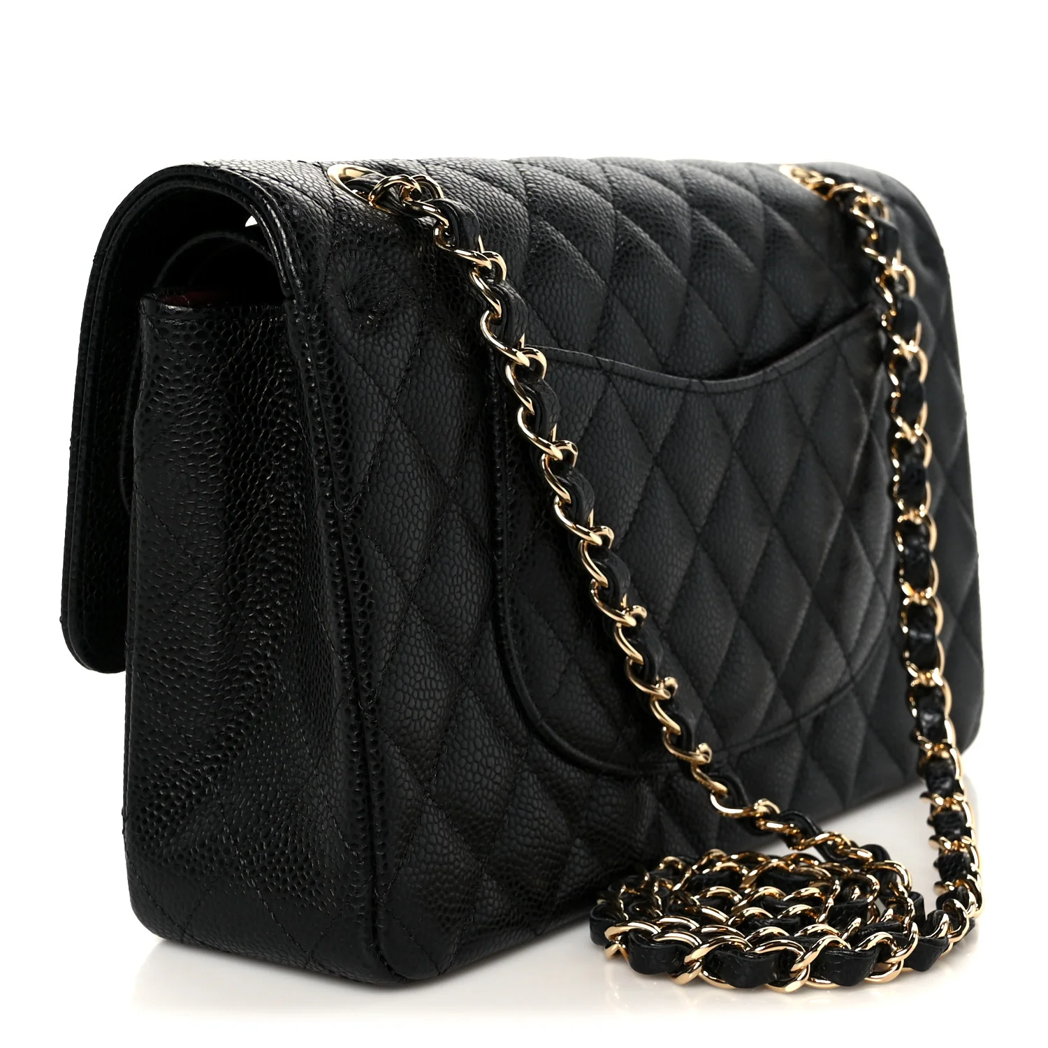 Caviar Quilted Medium Double Flap Black - Image 3