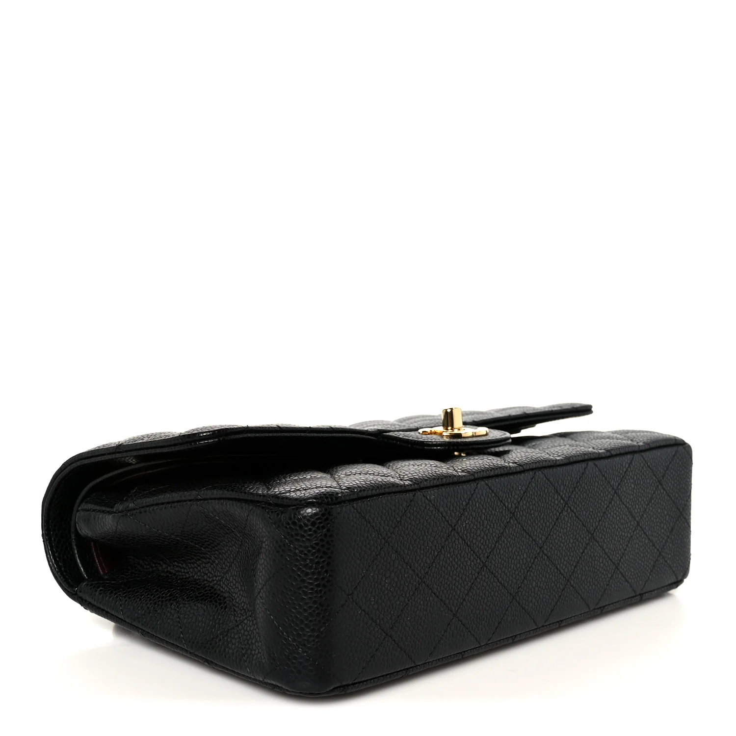 Caviar Quilted Medium Double Flap Black - Image 4
