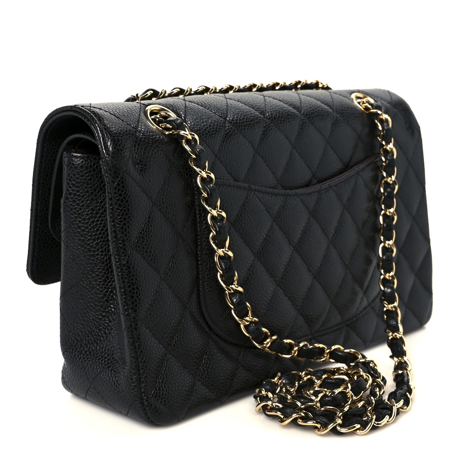 Caviar Quilted Medium Double Flap Black - Image 3