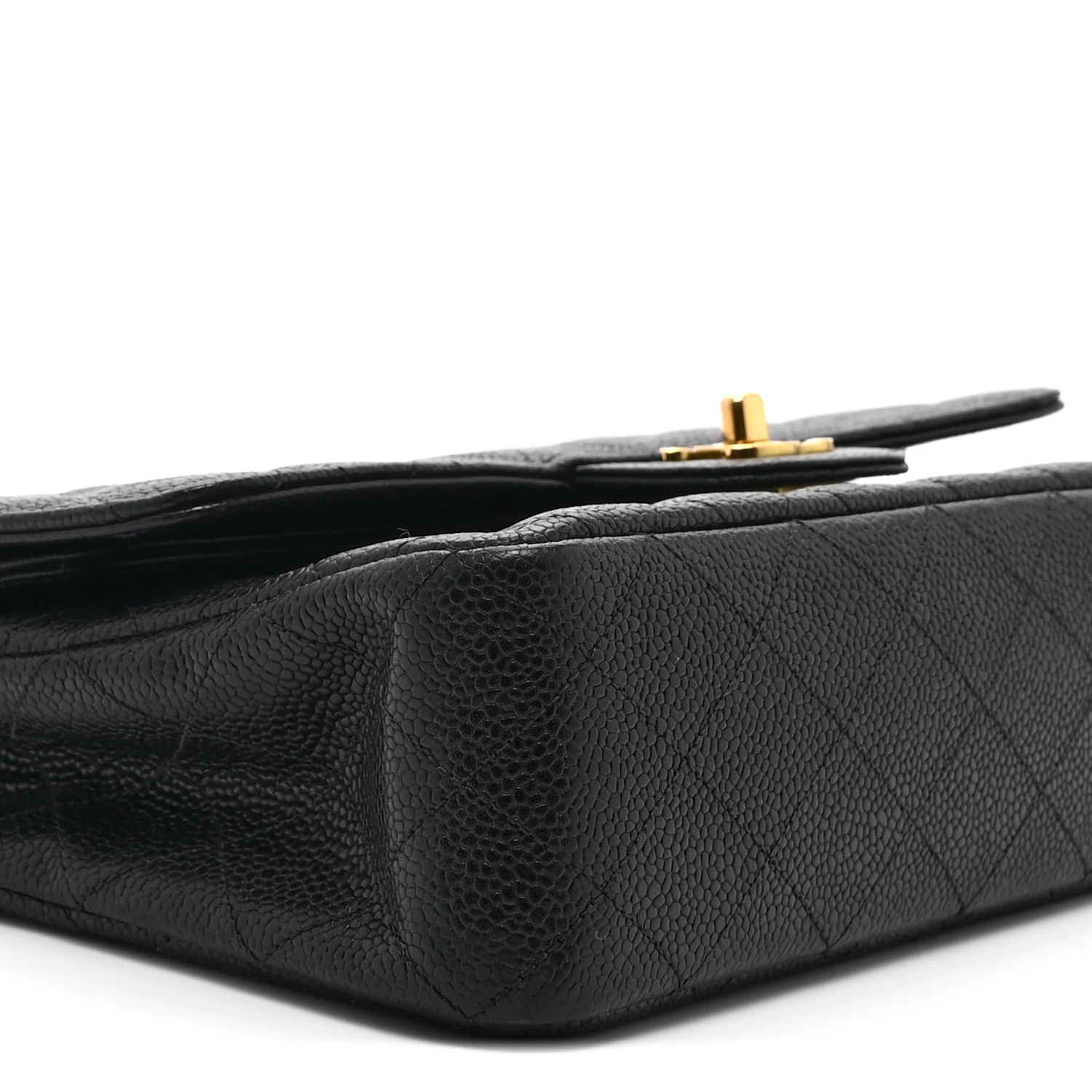 Caviar Quilted Medium Double Flap Black - Image 9