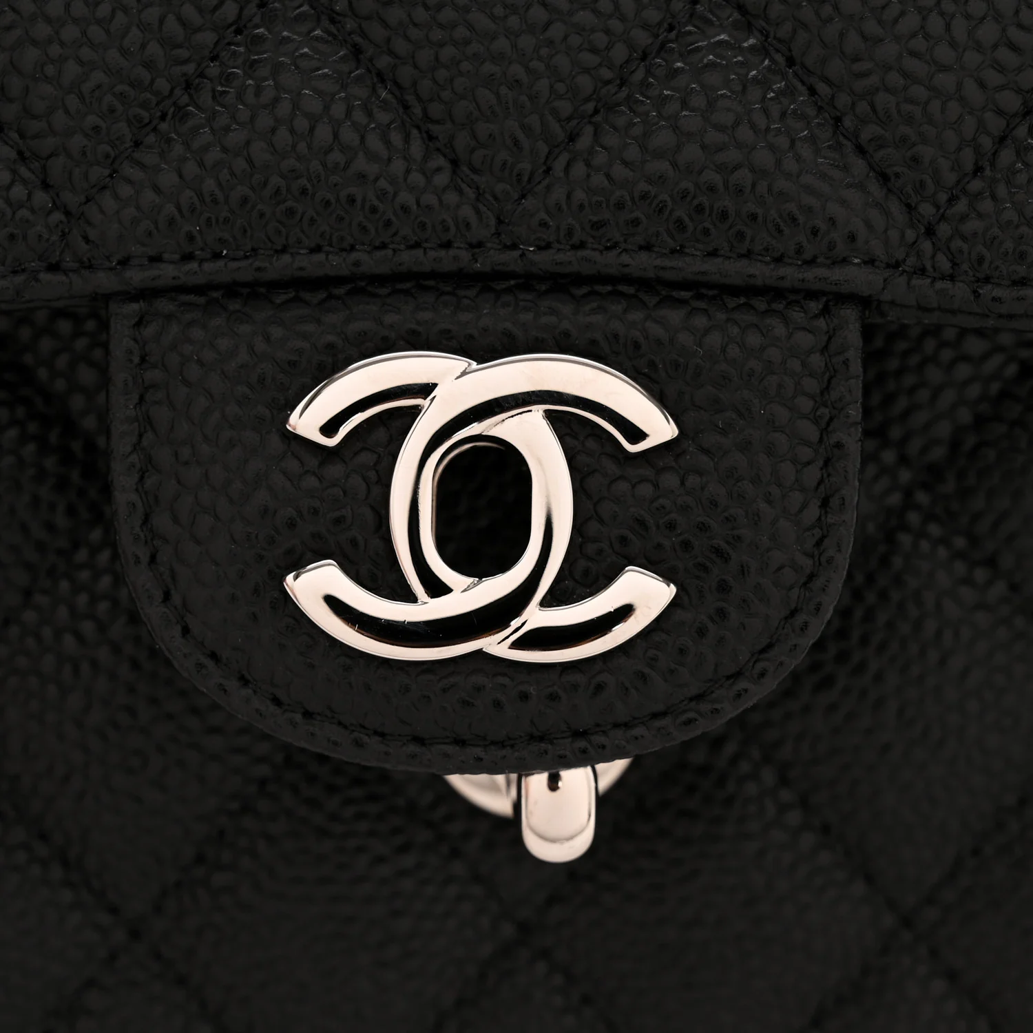 Caviar Quilted Medium Double Flap Black - Image 11