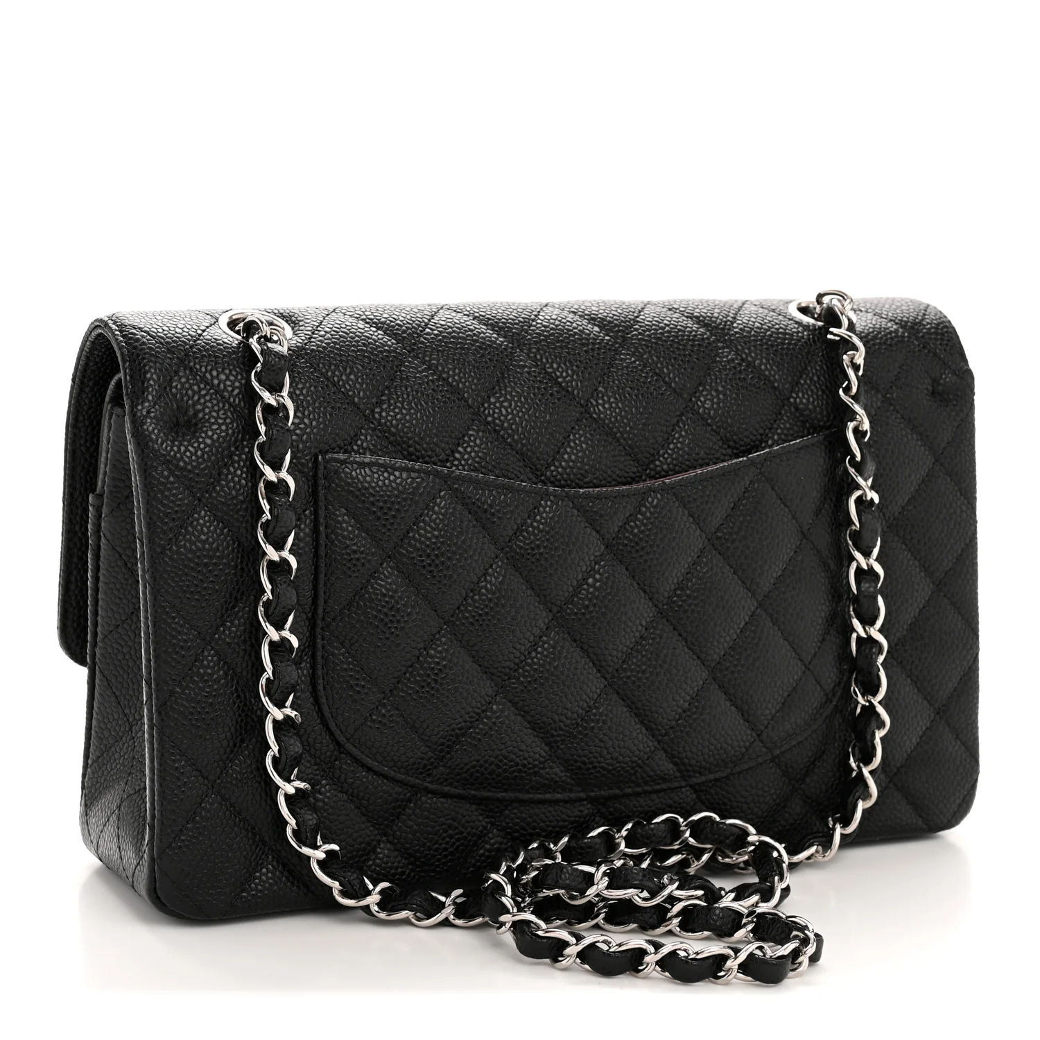 Caviar Quilted Medium Double Flap Black - Image 3