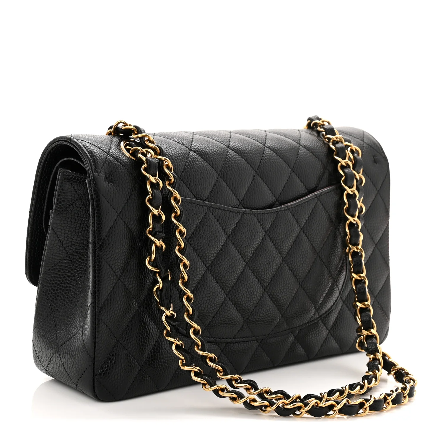 Caviar Quilted Medium Double Flap Black - Image 3