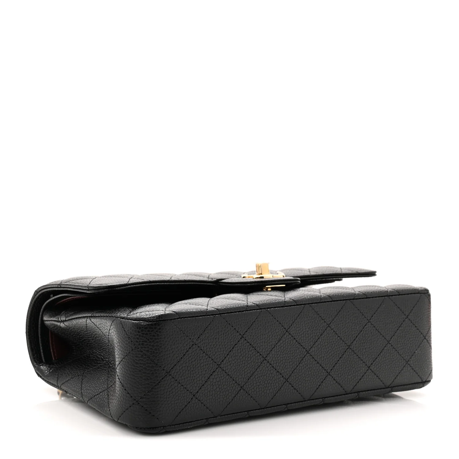 Caviar Quilted Medium Double Flap Black - Image 4
