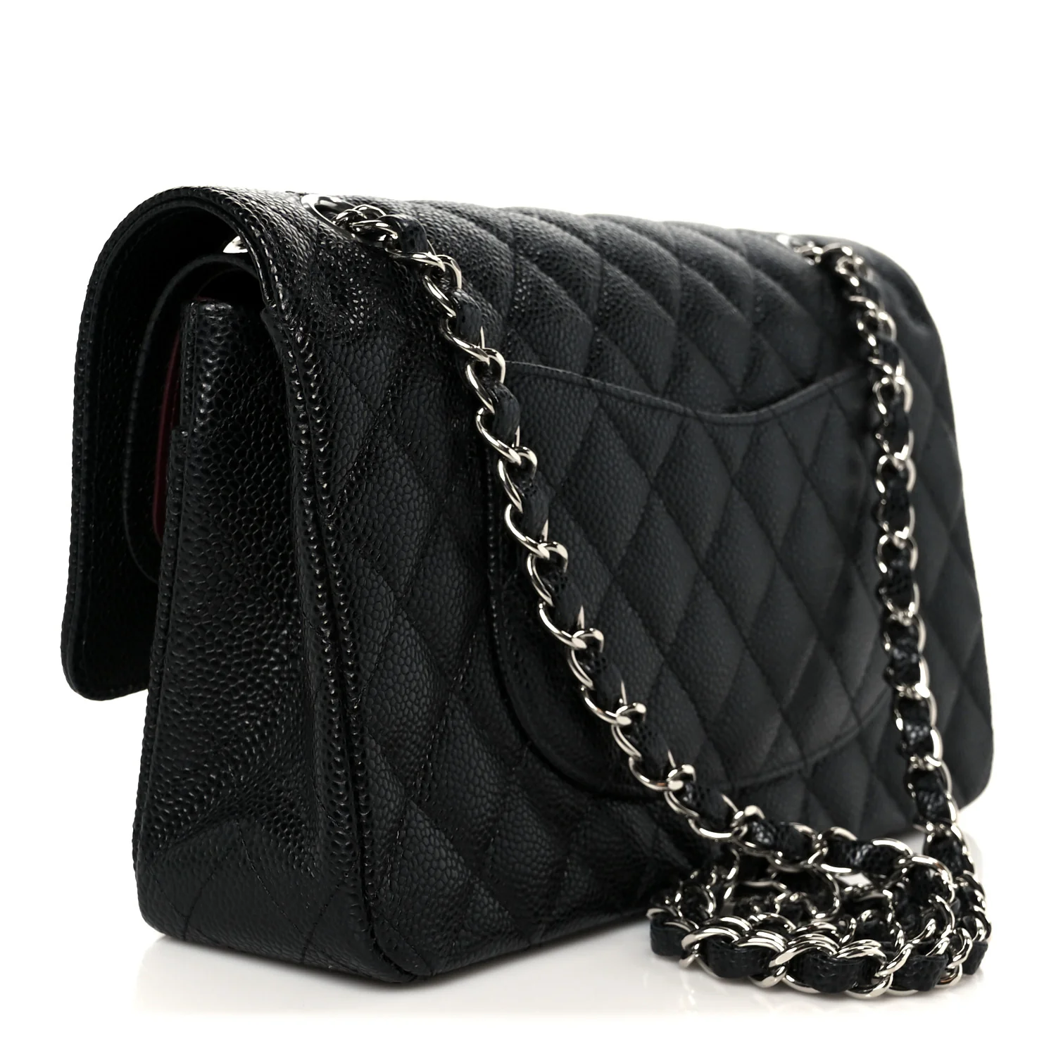Caviar Quilted Medium Double Flap Black - Image 3