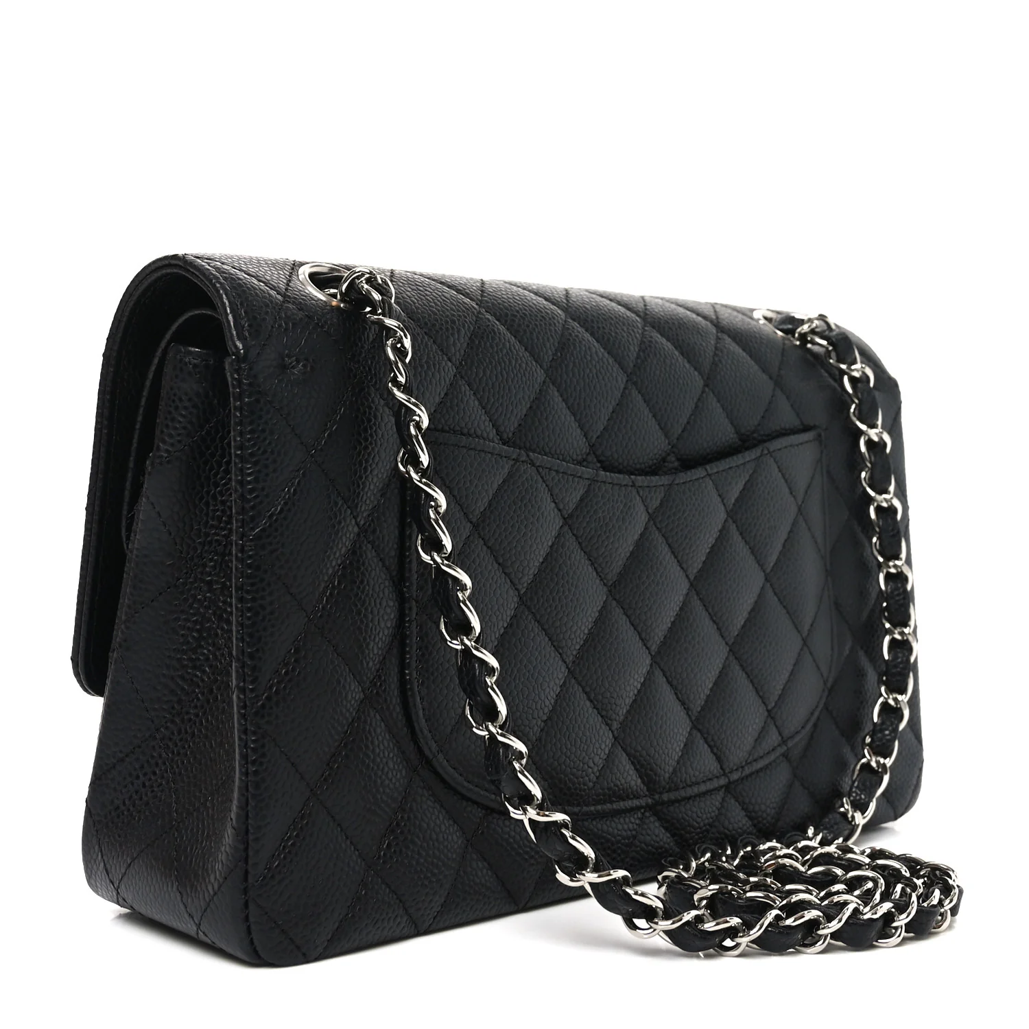 Caviar Quilted Medium Double Flap Black - Image 3