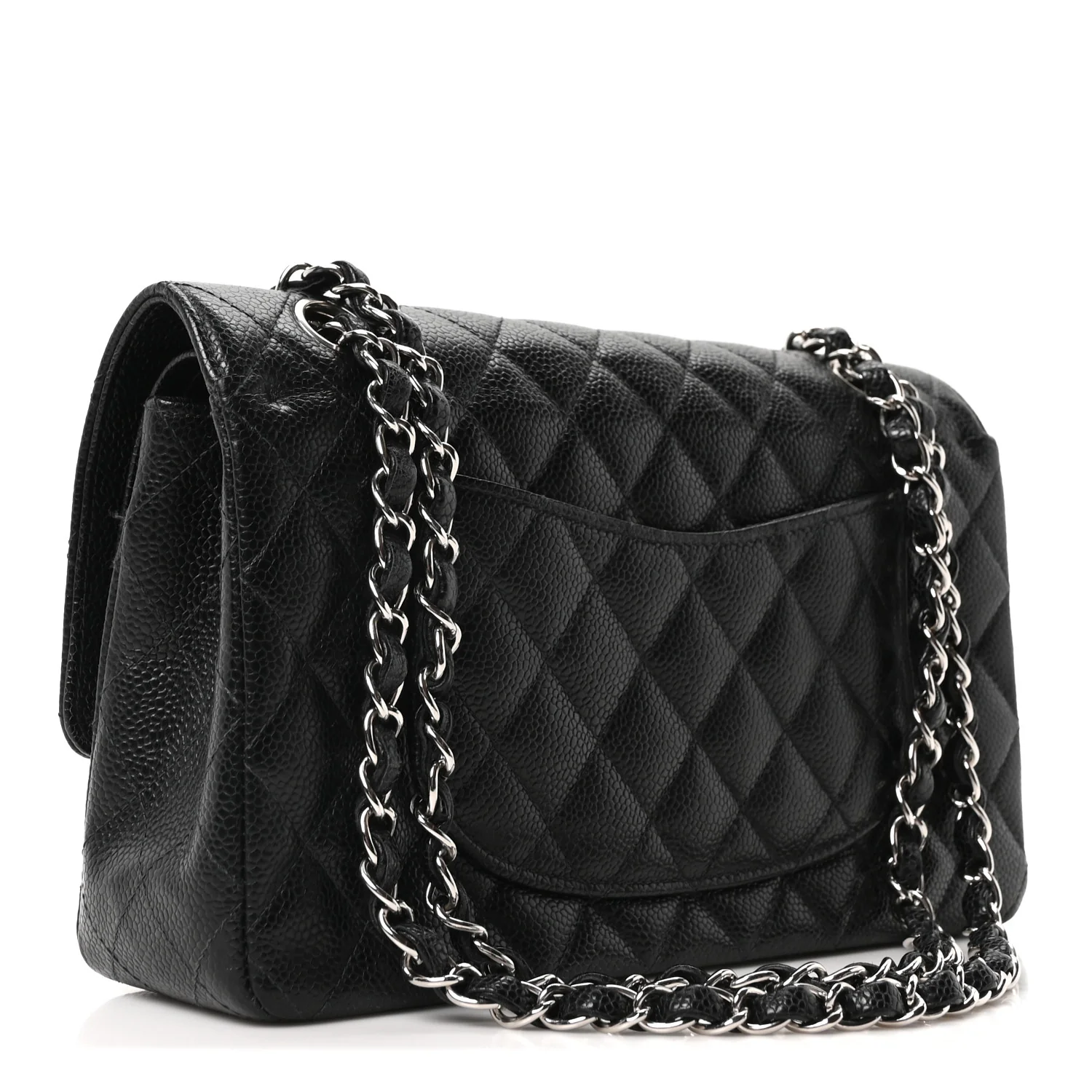 Caviar Quilted Medium Double Flap Black - Image 5